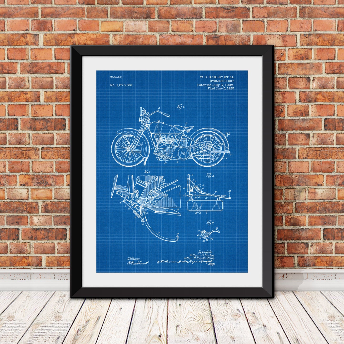 Harley Davidson Cycle Support Patent Patent Print