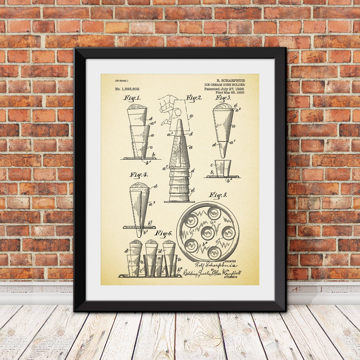 Ice Cream Cone Holder Patent Patent Print