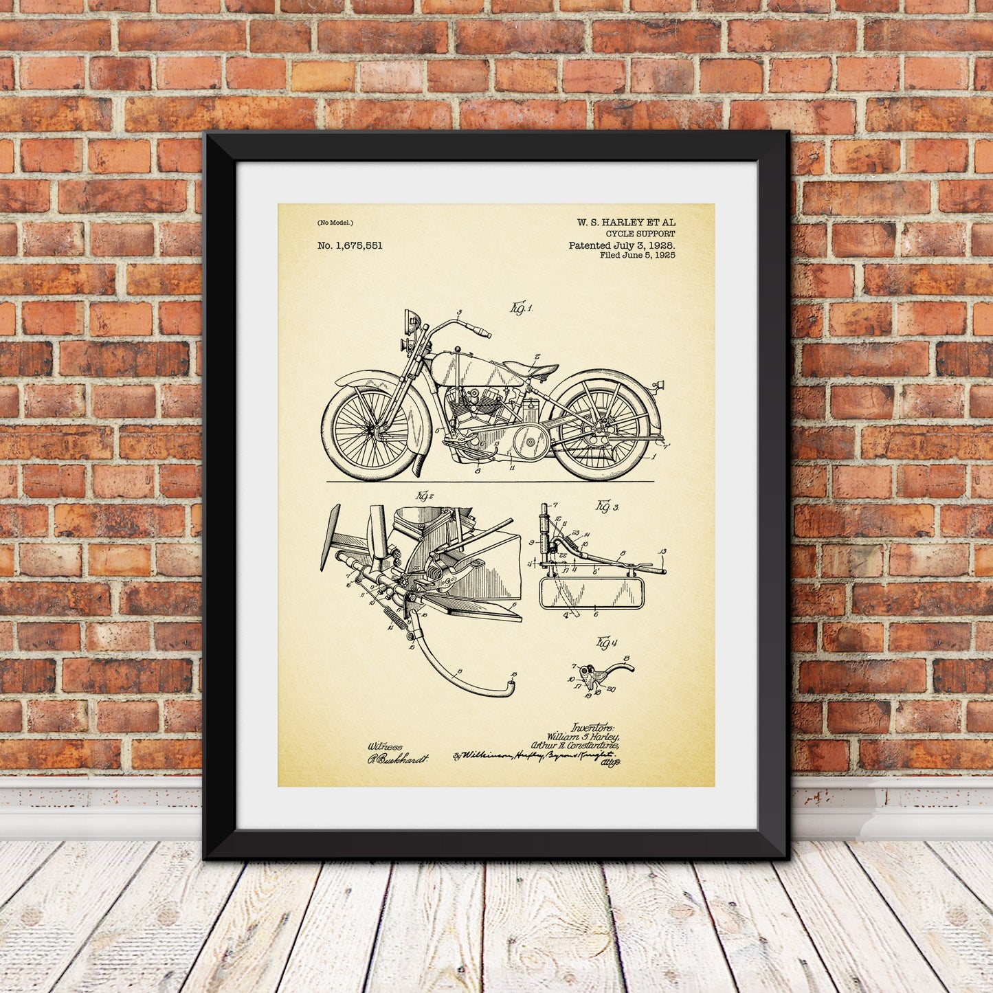 Harley Davidson Cycle Support Patent Patent Print