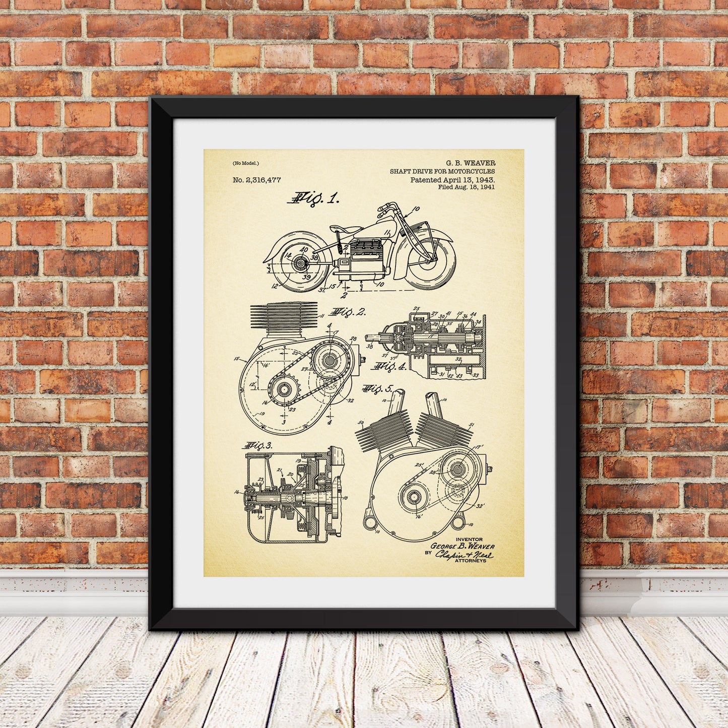 Drive Shaft for Motorcycle Patent Patent Print