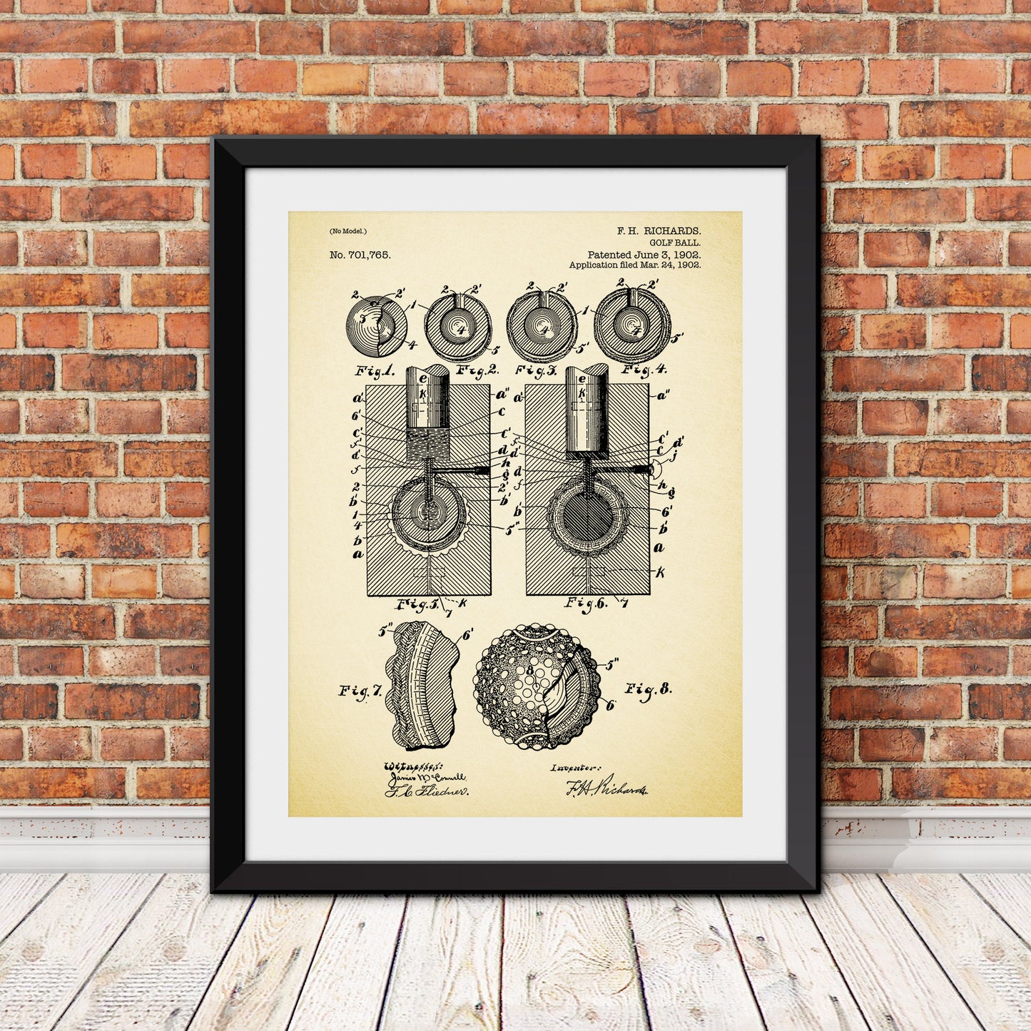 Golf Ball Patent II Patent Print