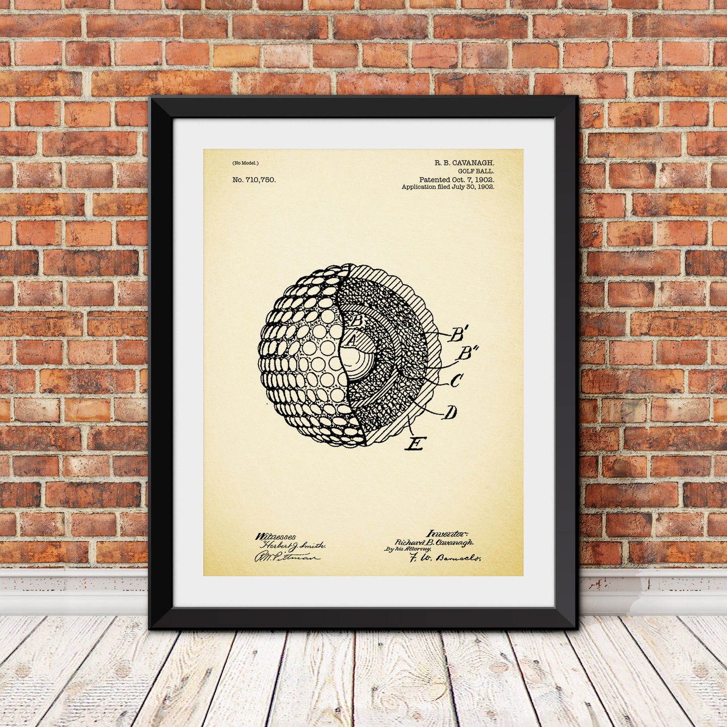 Golf Ball Patent III Patent Print