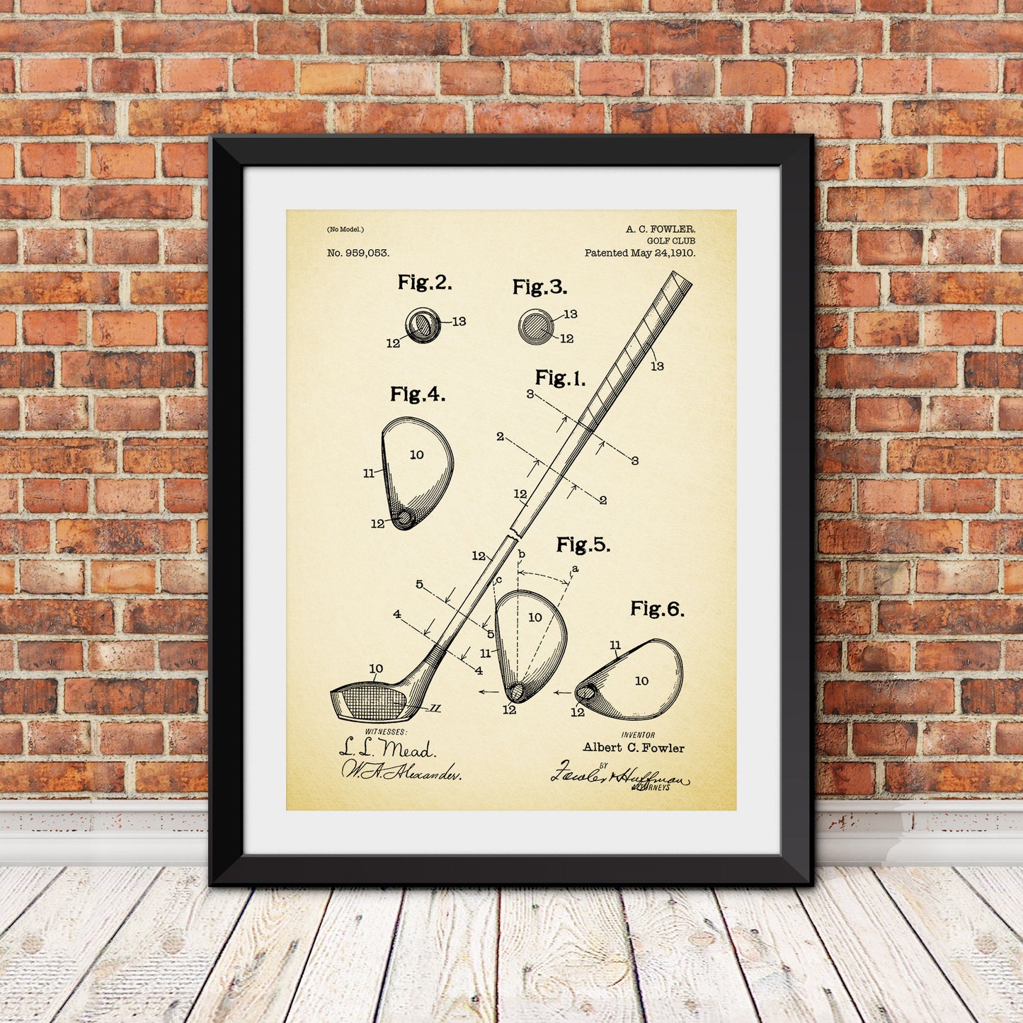 Golf Club Driver Patent II Patent Print