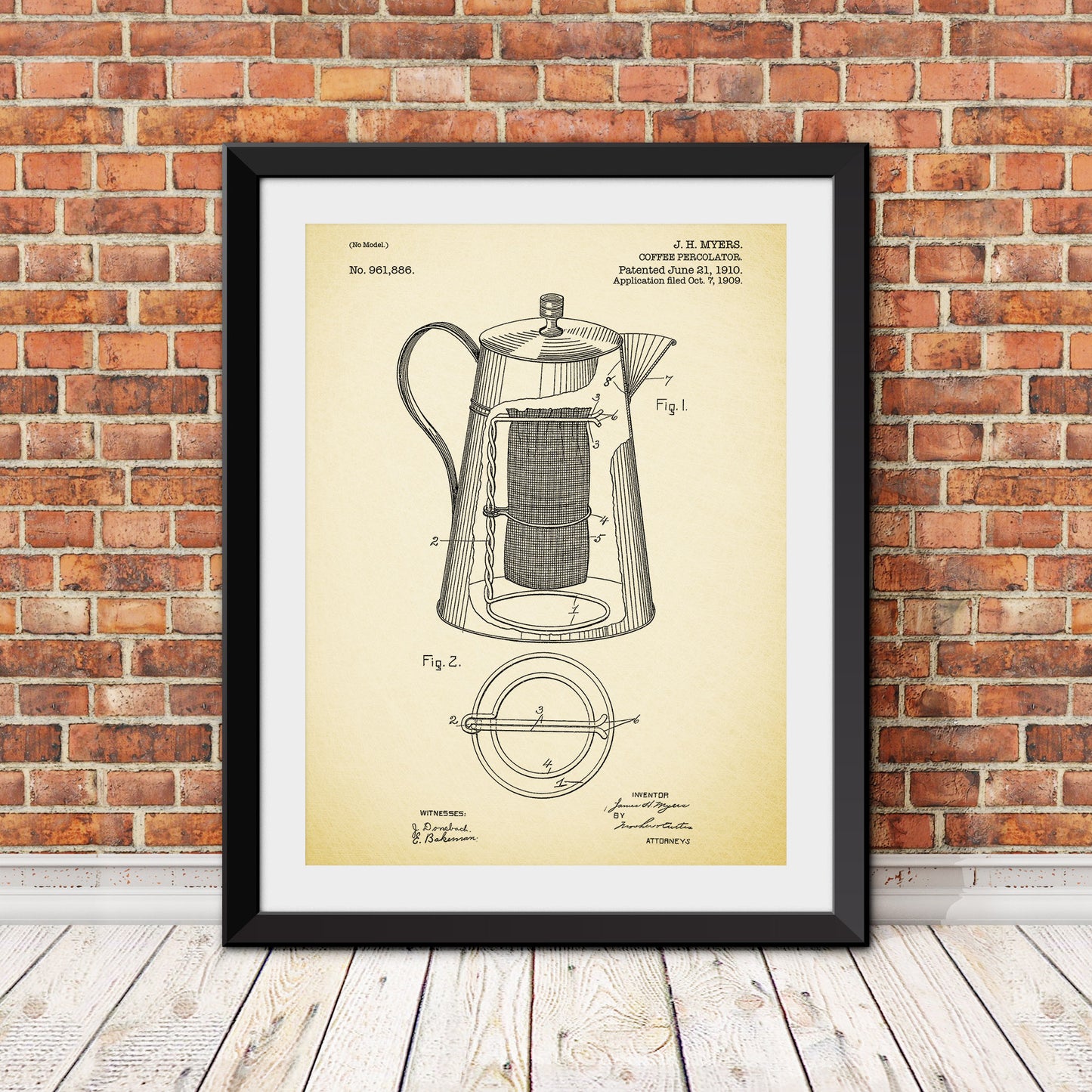 Coffee Percolator Patent Print