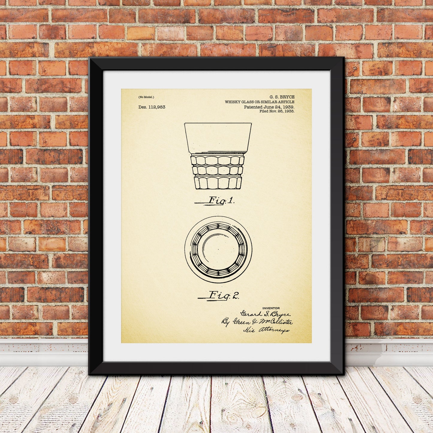 Whiskey Glass II Patent Print