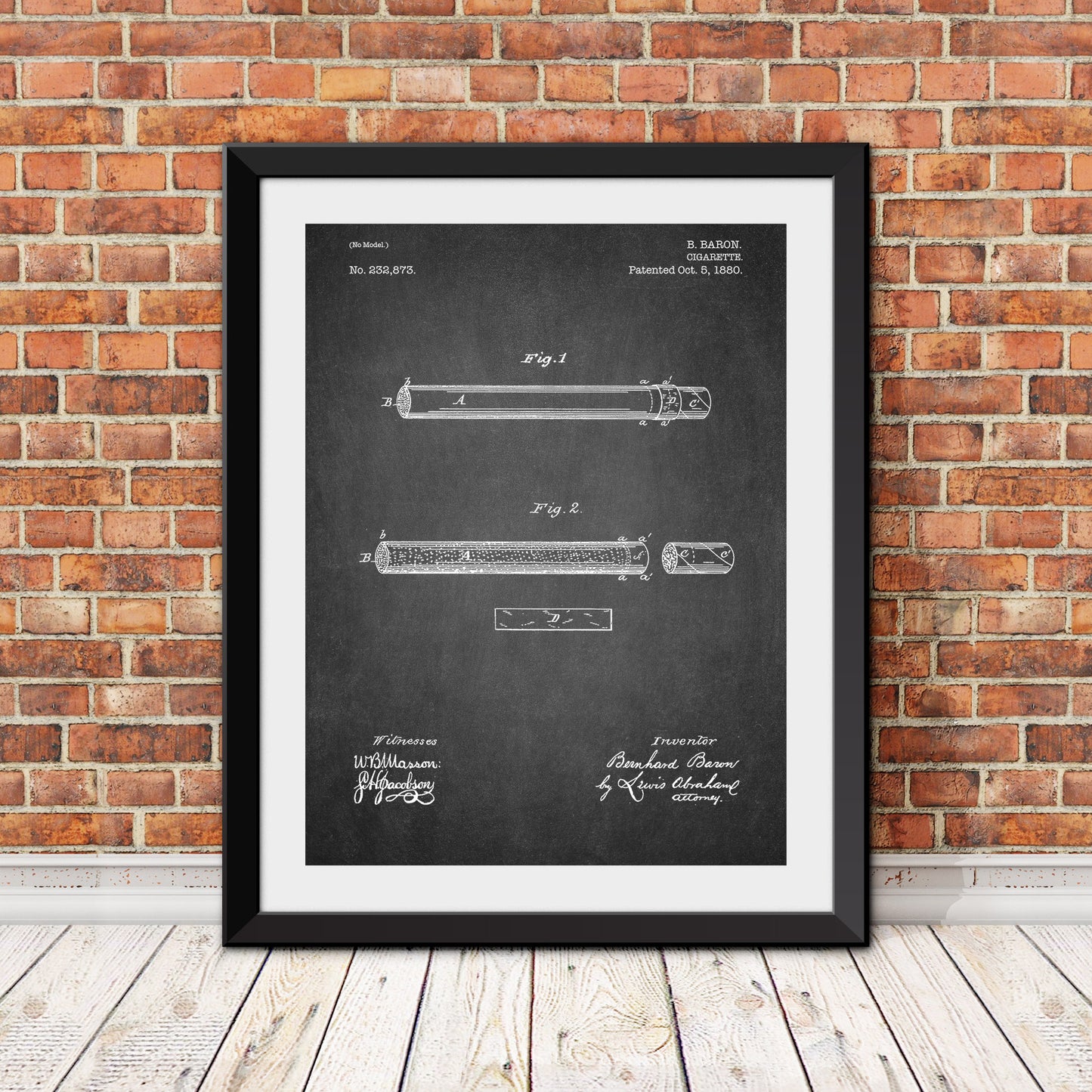 Cigarette Patent II Patent Print