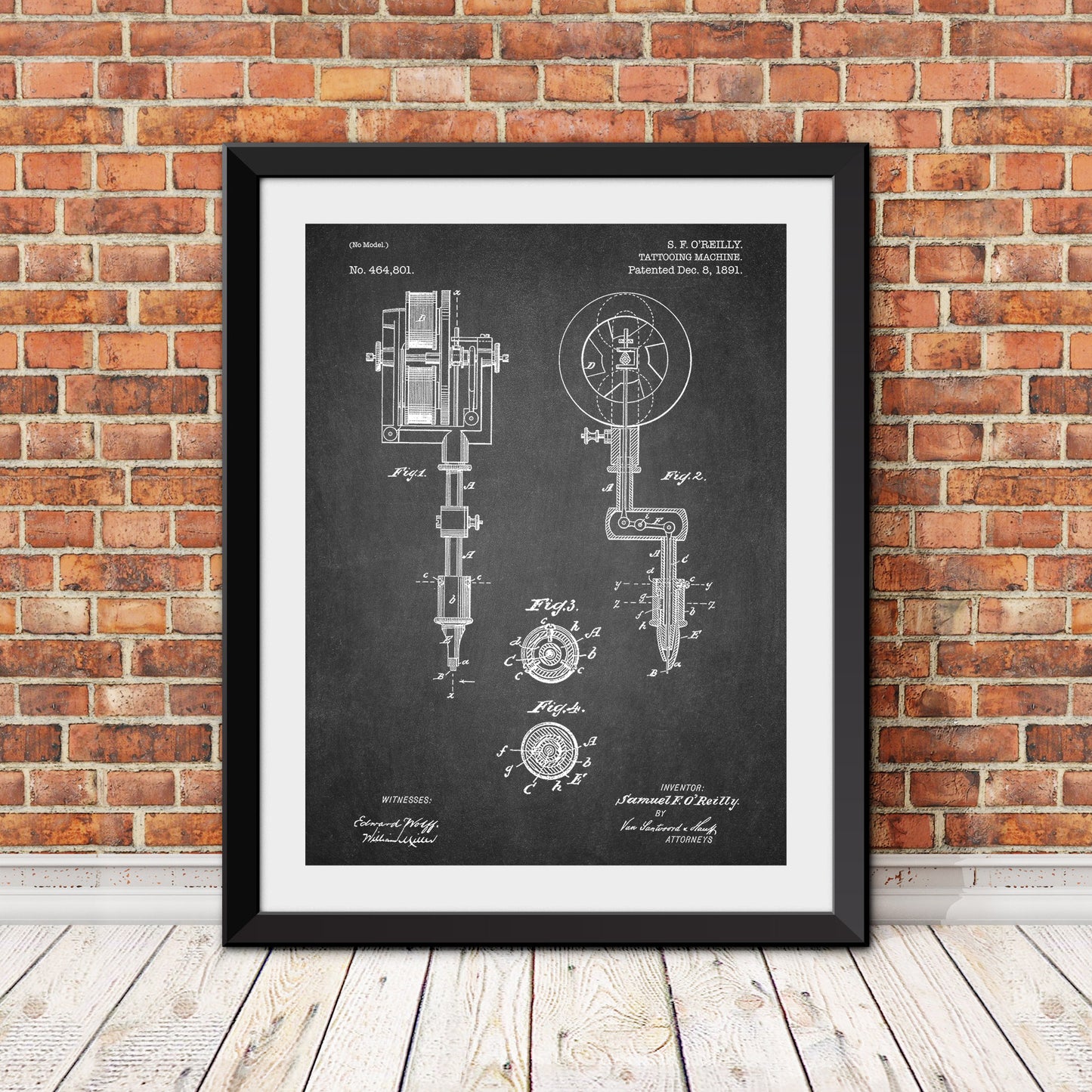 Tattooing Machine Patent Patent Print