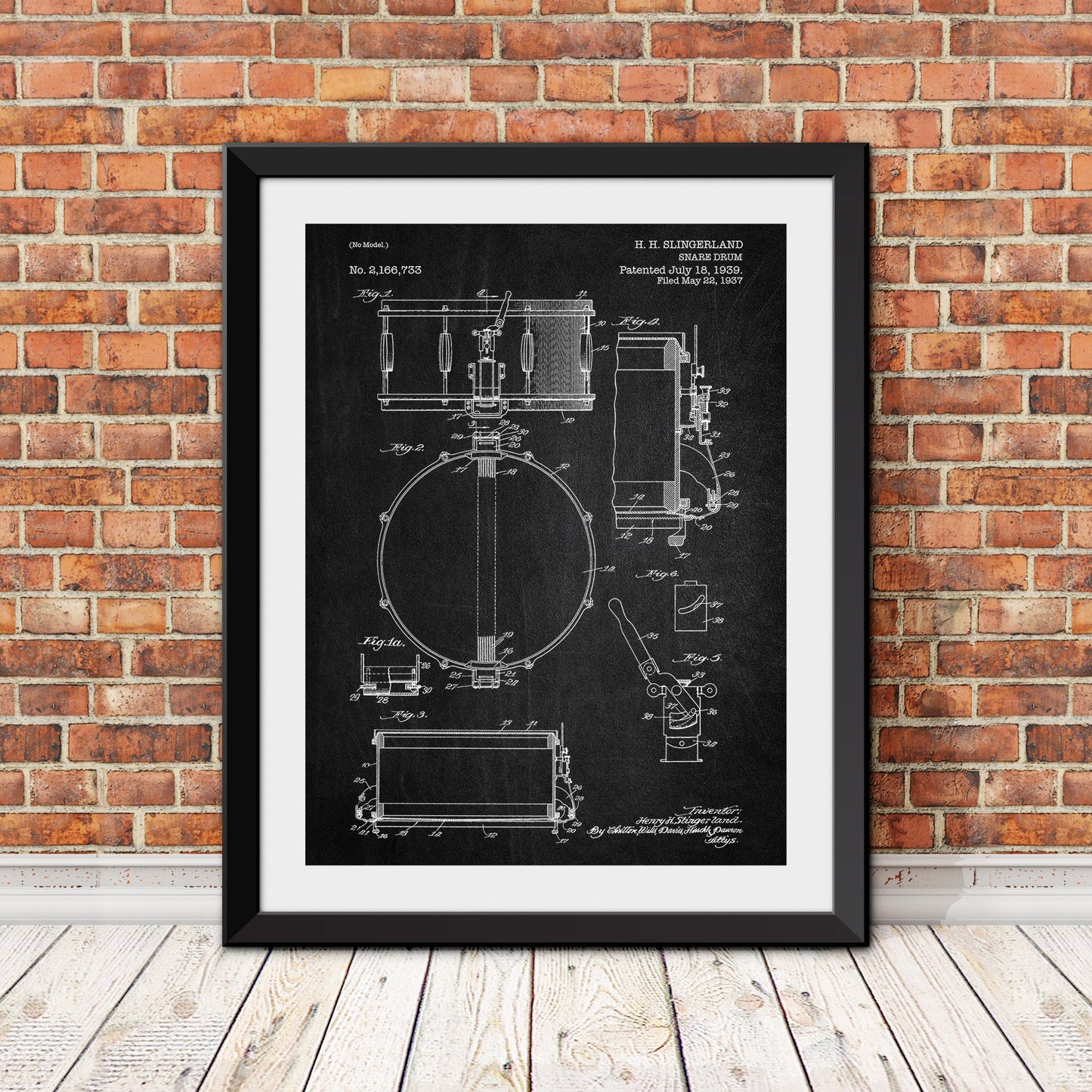 Snare Drum Patent Patent Print