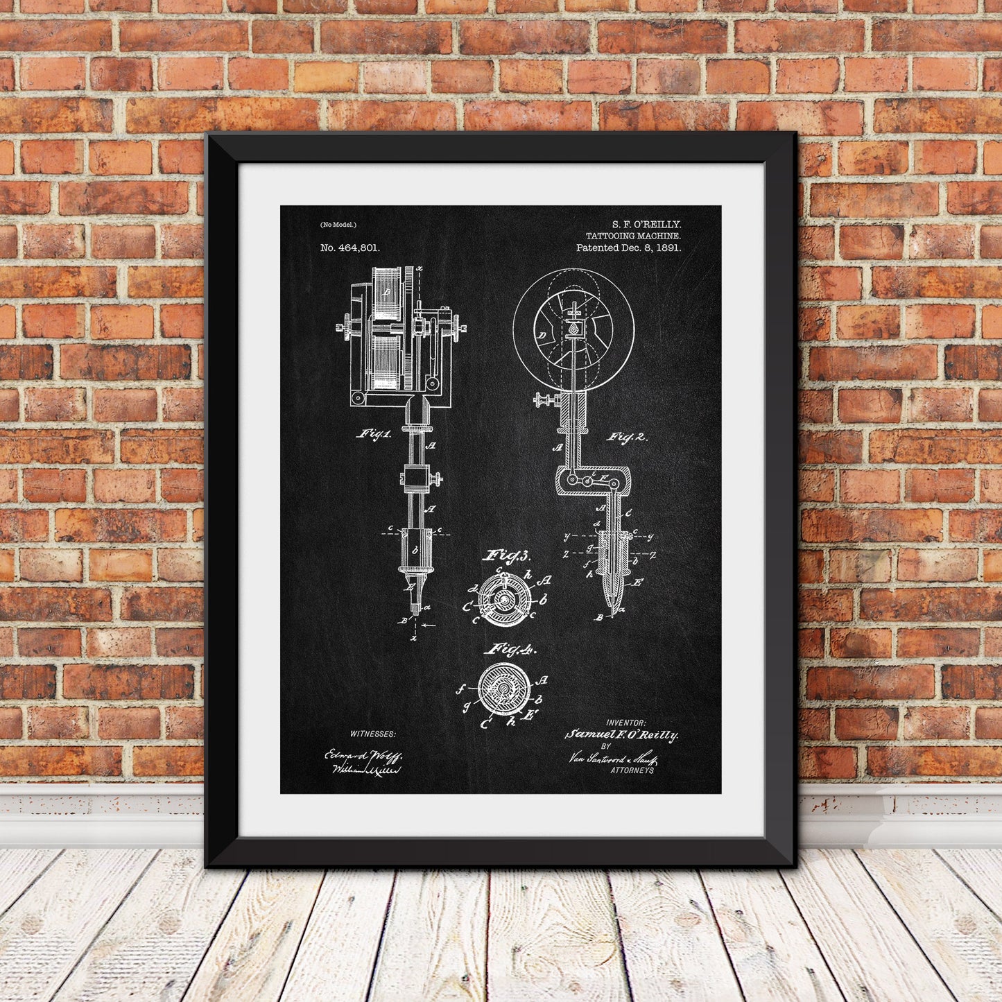 Tattooing Machine Patent Patent Print