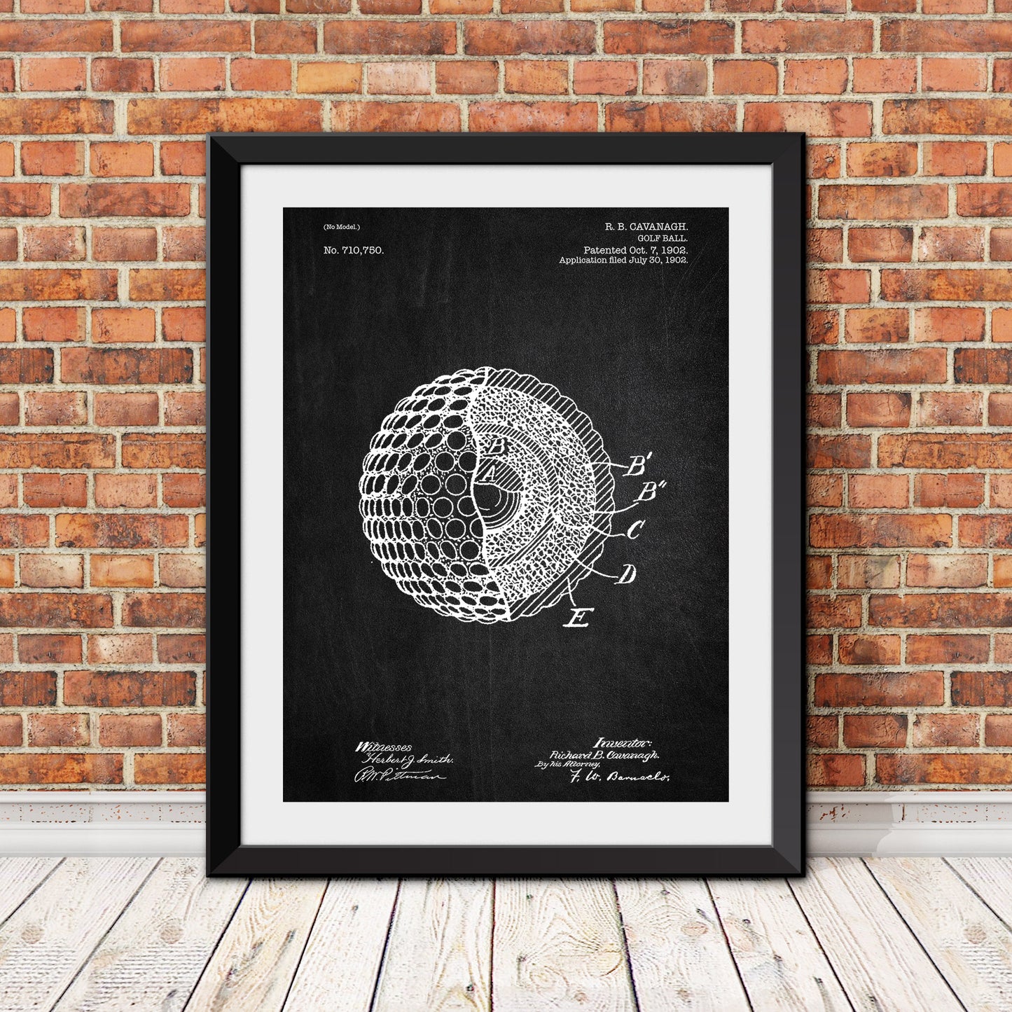 Golf Ball Patent III Patent Print