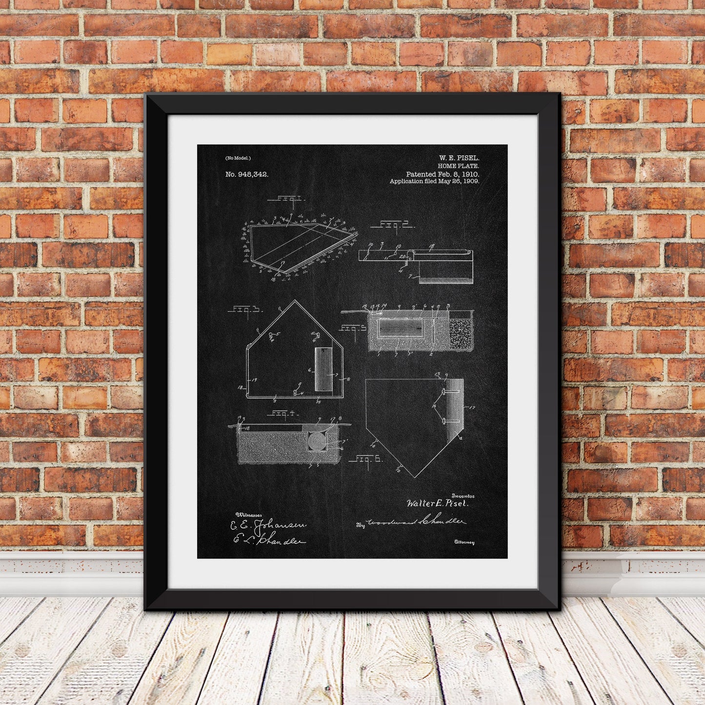 Home Plate Patent Patent Print