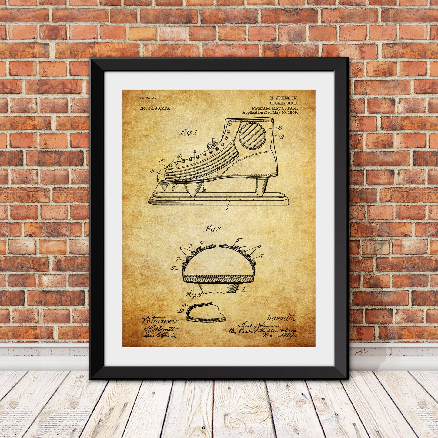 Hockey Skate Patent Print