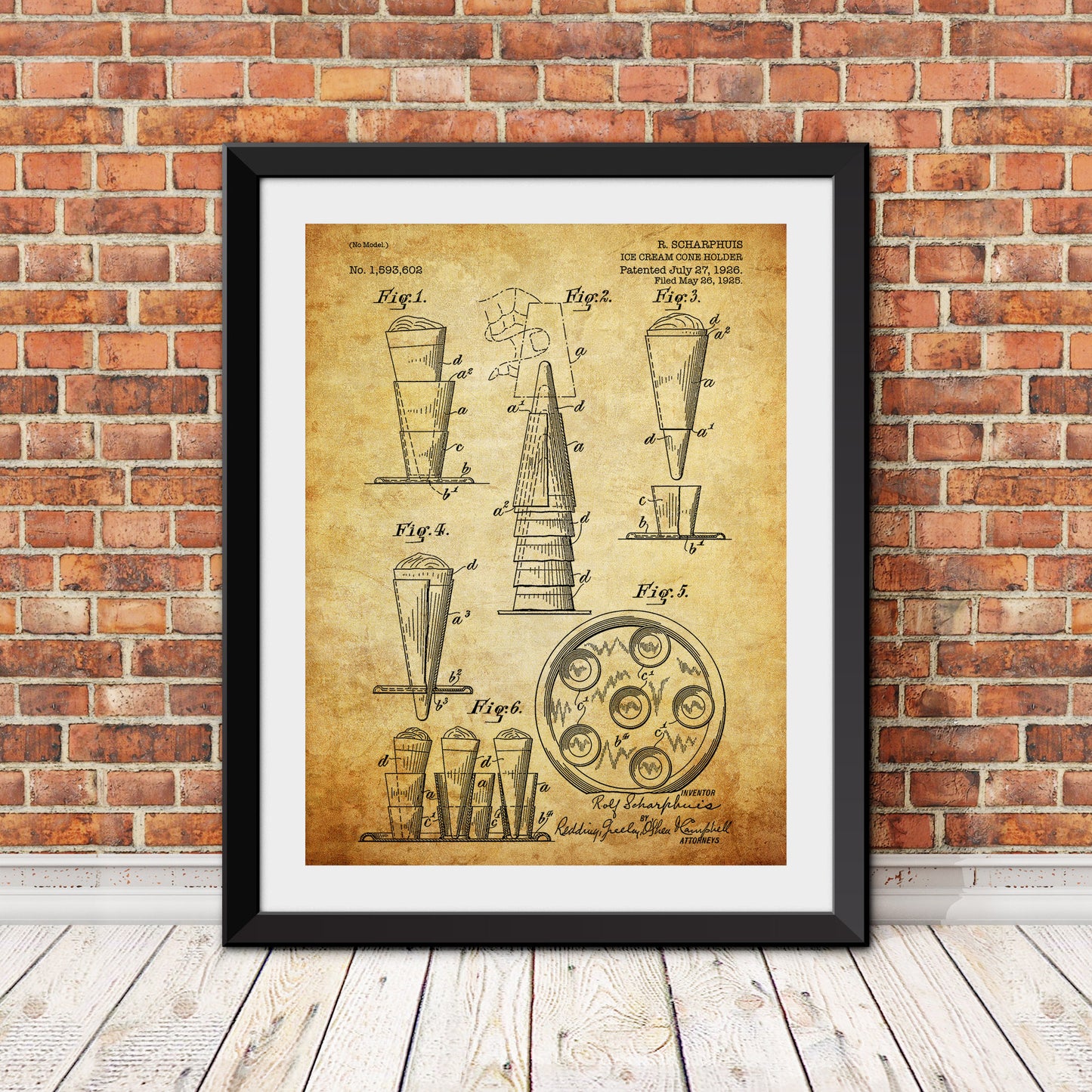 Ice Cream Cone Holder Patent Patent Print