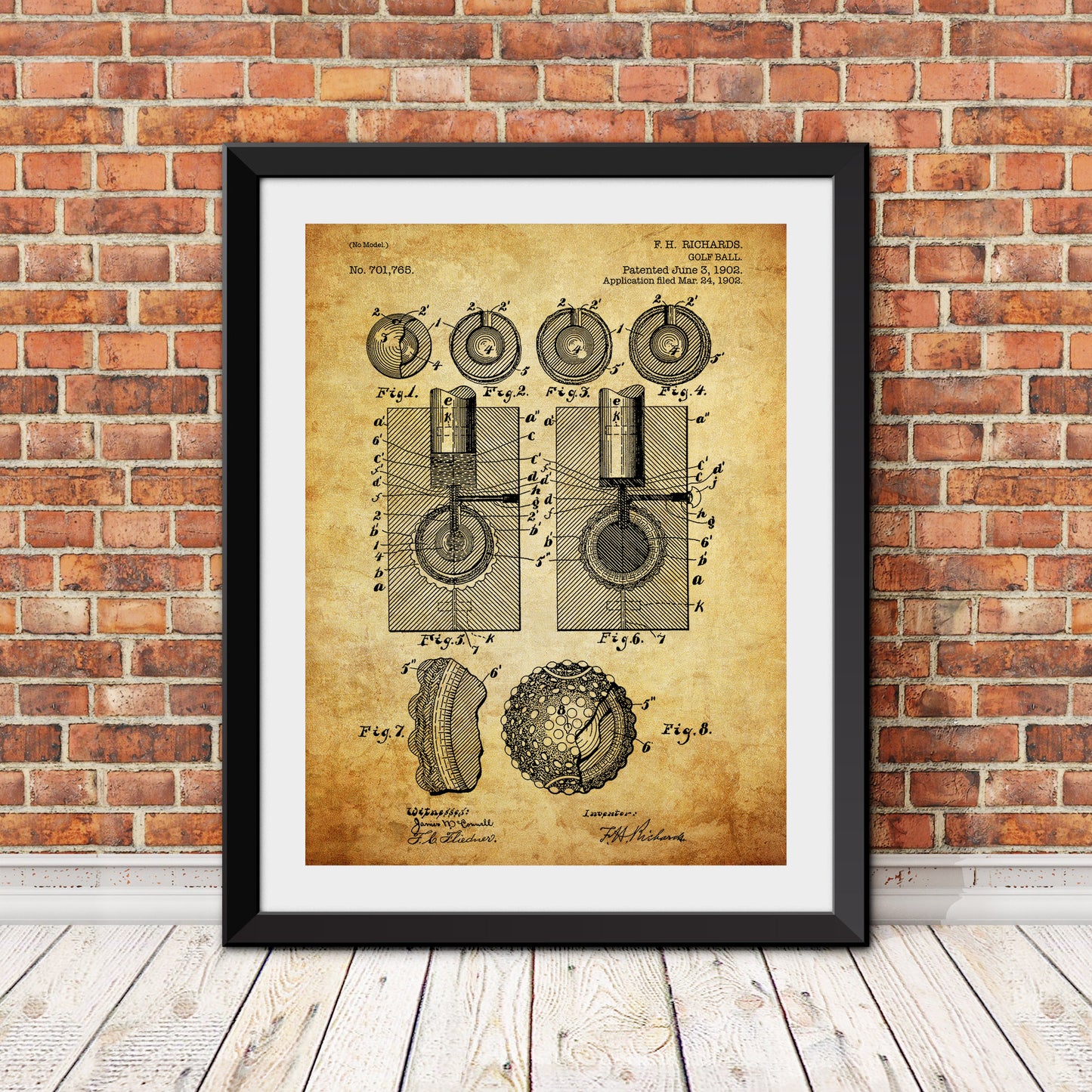 Golf Ball Patent II Patent Print