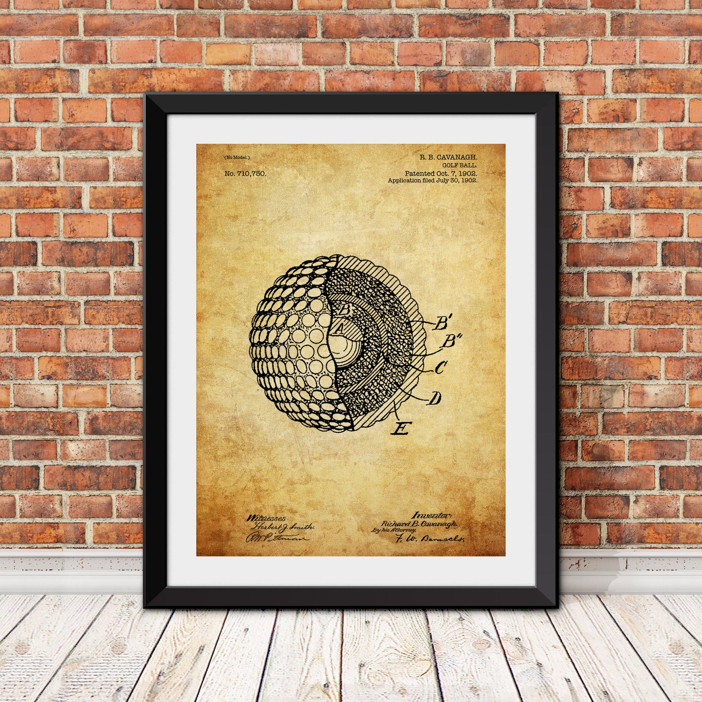 Golf Ball Patent III Patent Print