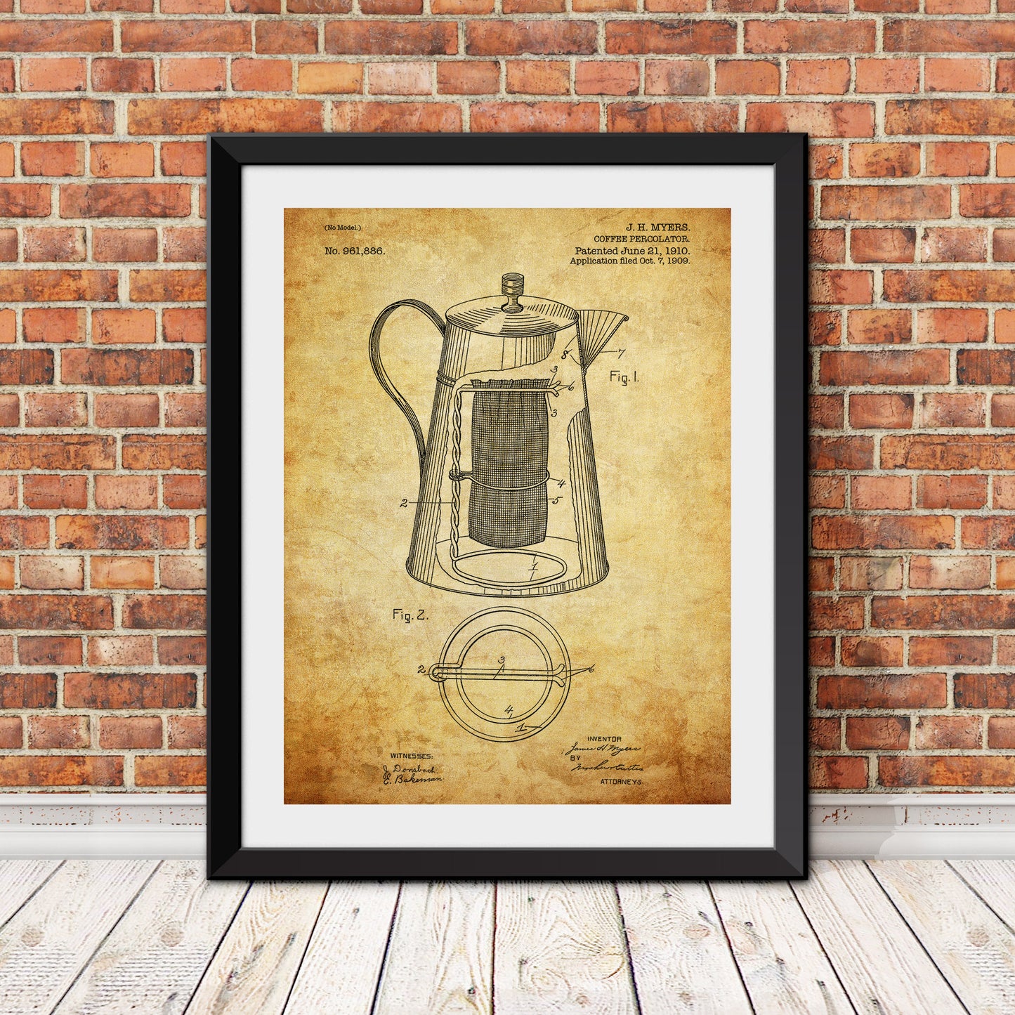 Coffee Percolator Patent Print