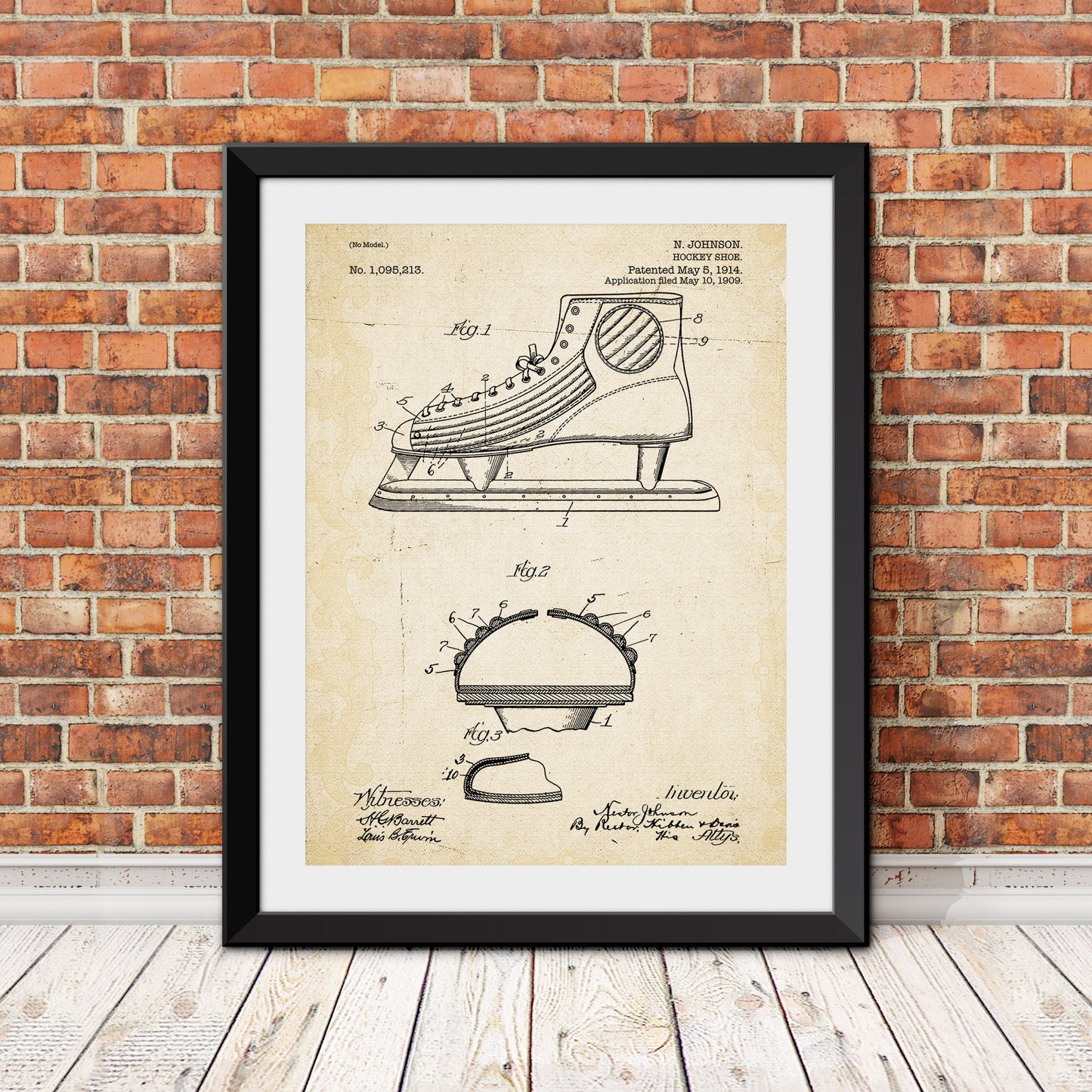 Hockey Skate Patent Print