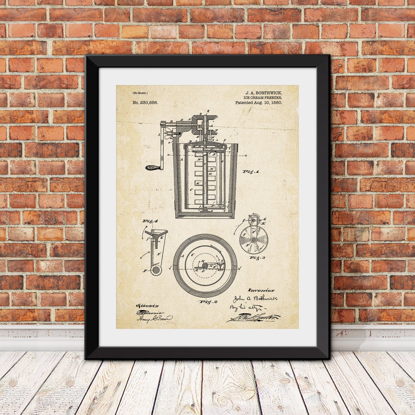 Ice Cream Freezer Patent Print