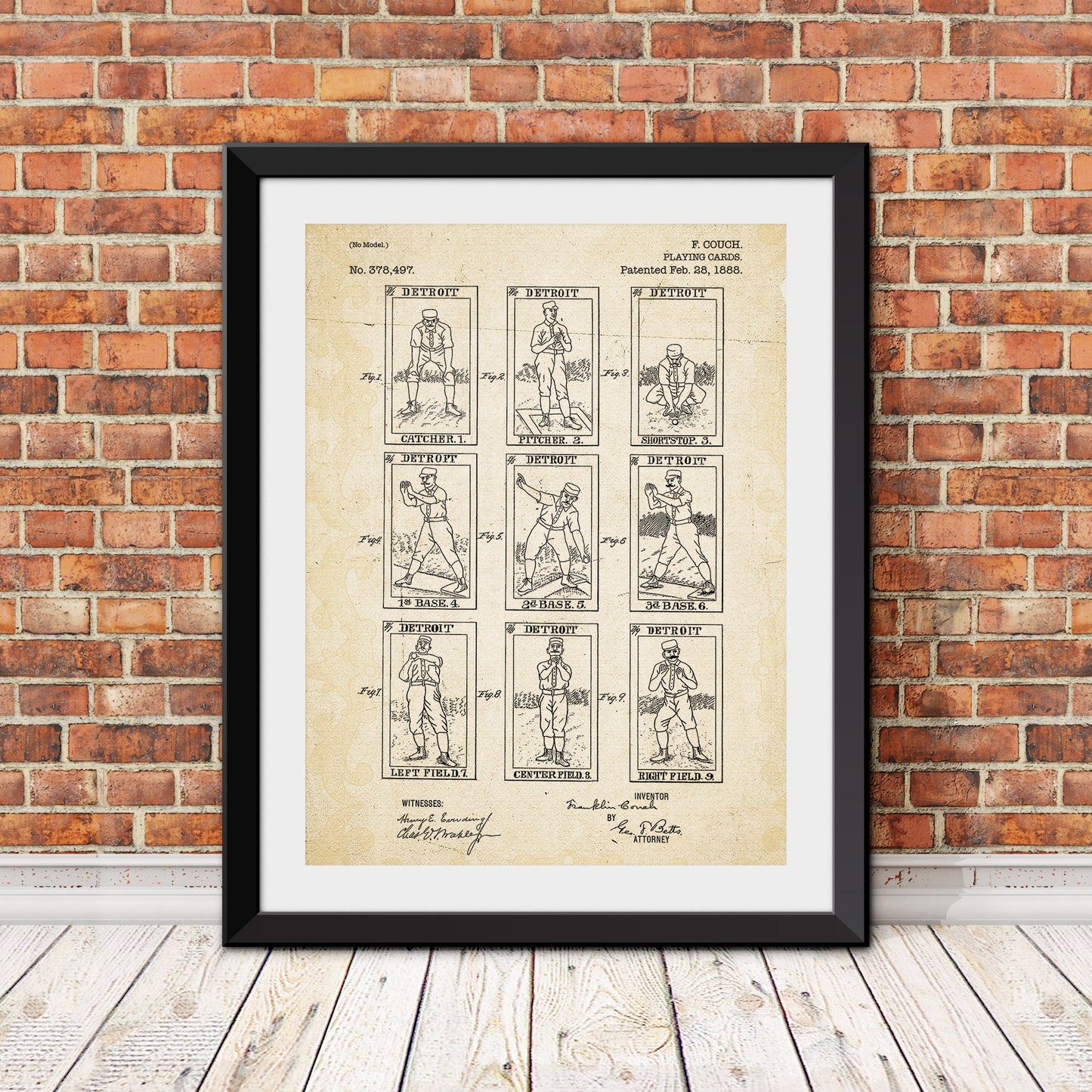 Players Cards Patent Print