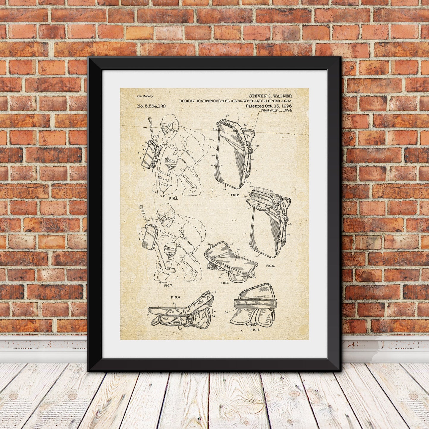 Hockey Goaltender Blocker Patent Patent Print