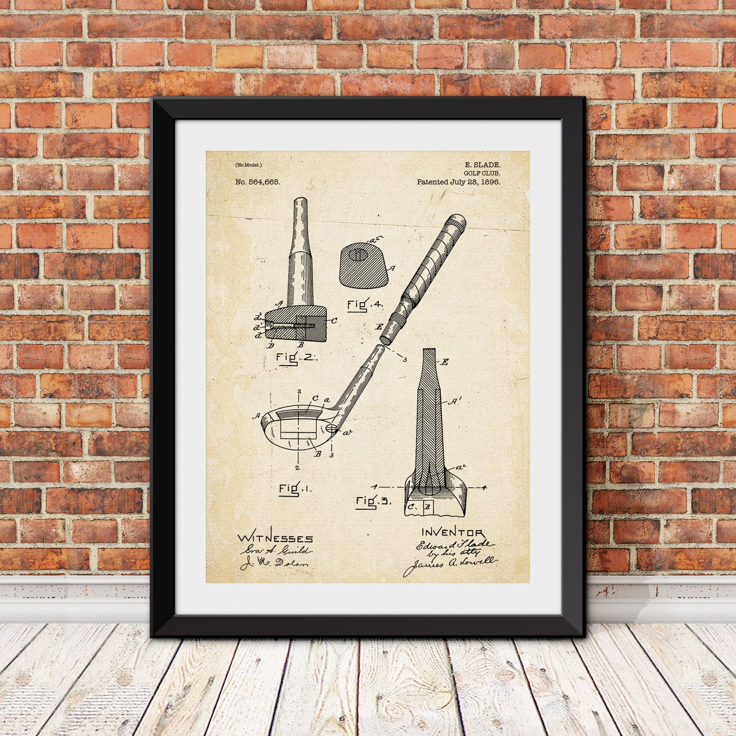 Golf Club Driver Patent Patent Print