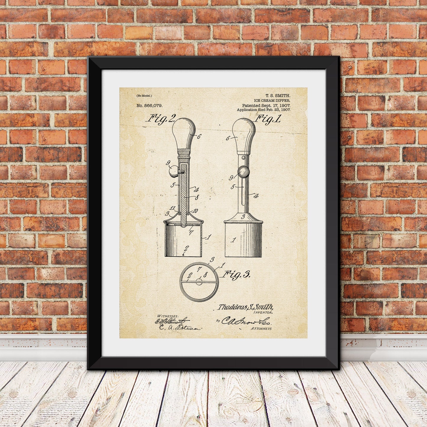 Ice Cream Dippers Patent Print