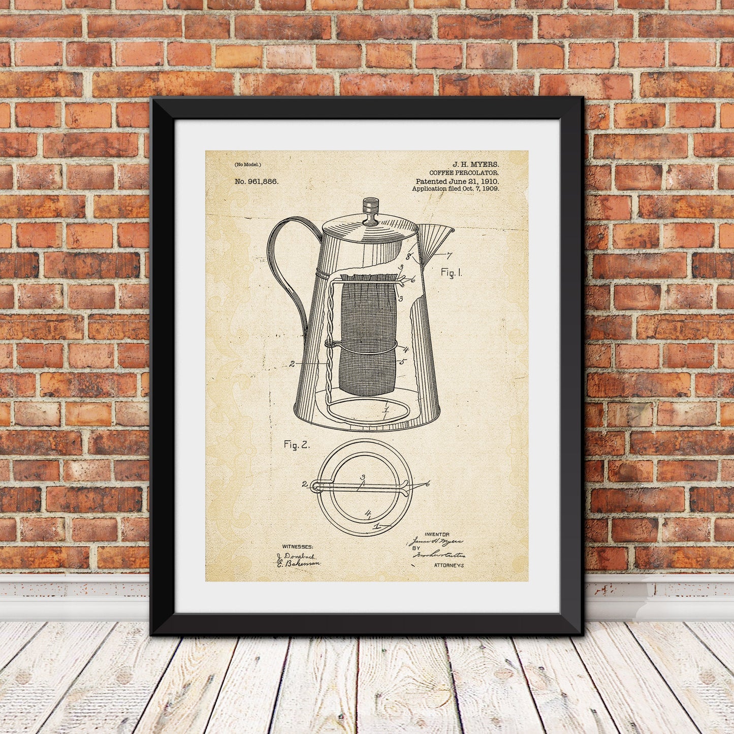 Coffee Percolator Patent Print