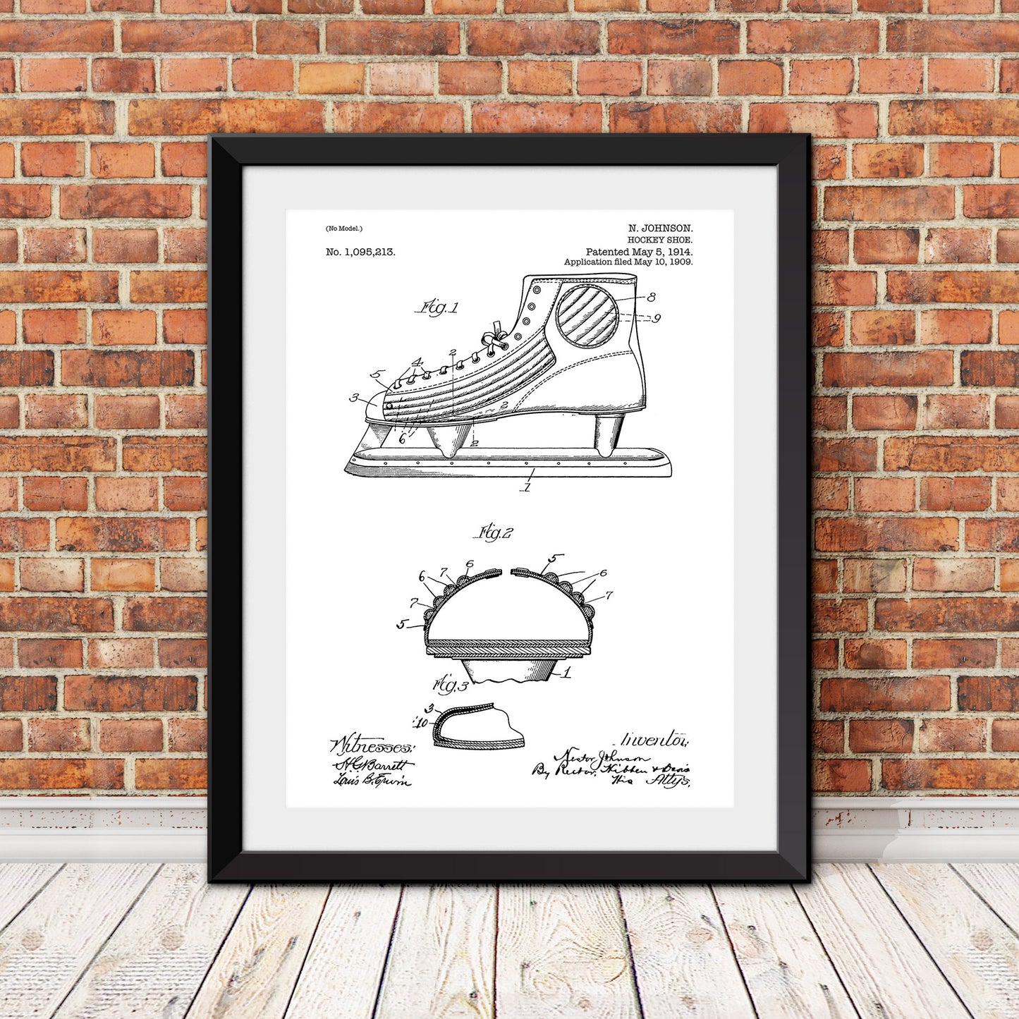 Hockey Skate Patent Print