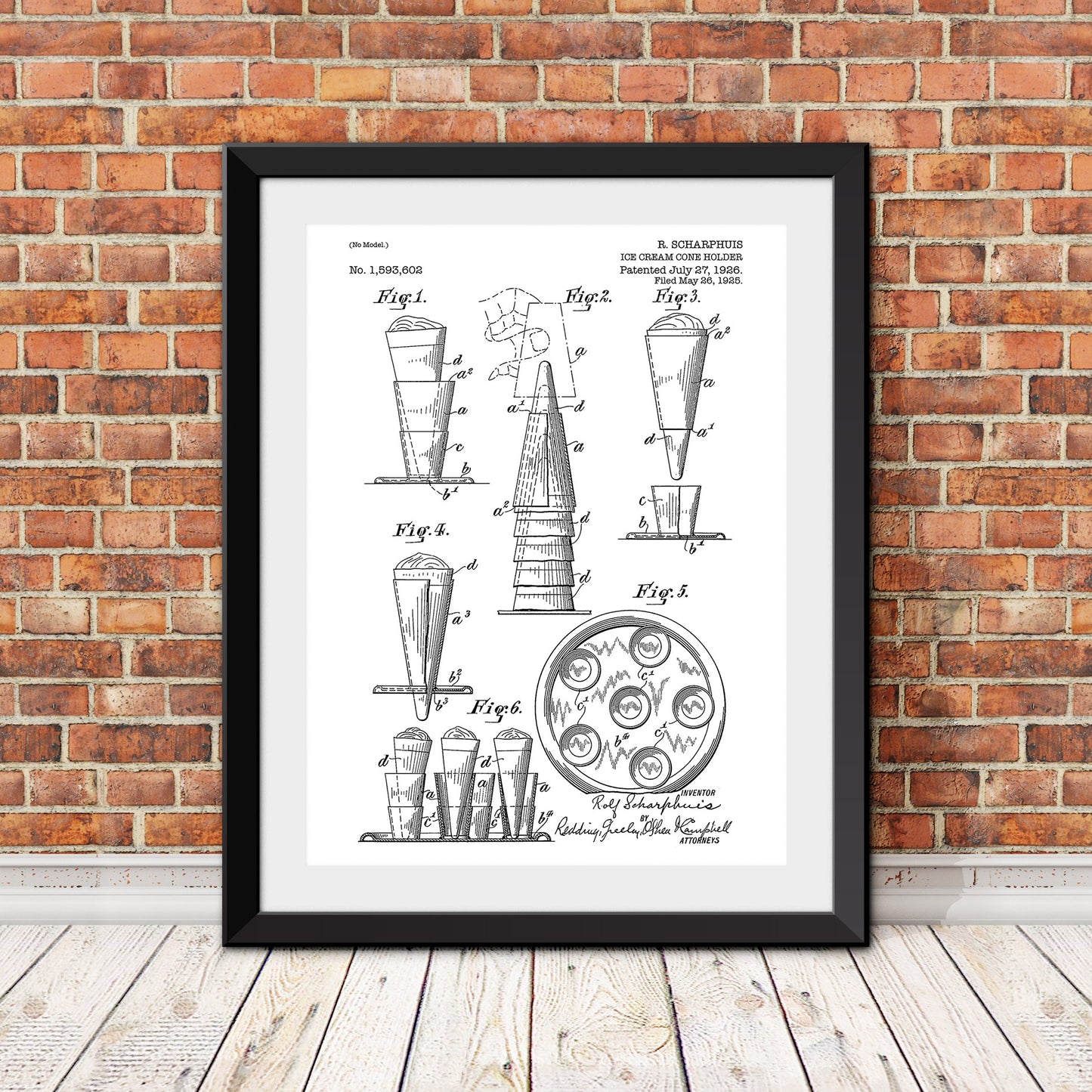 Ice Cream Cone Holder Patent Patent Print