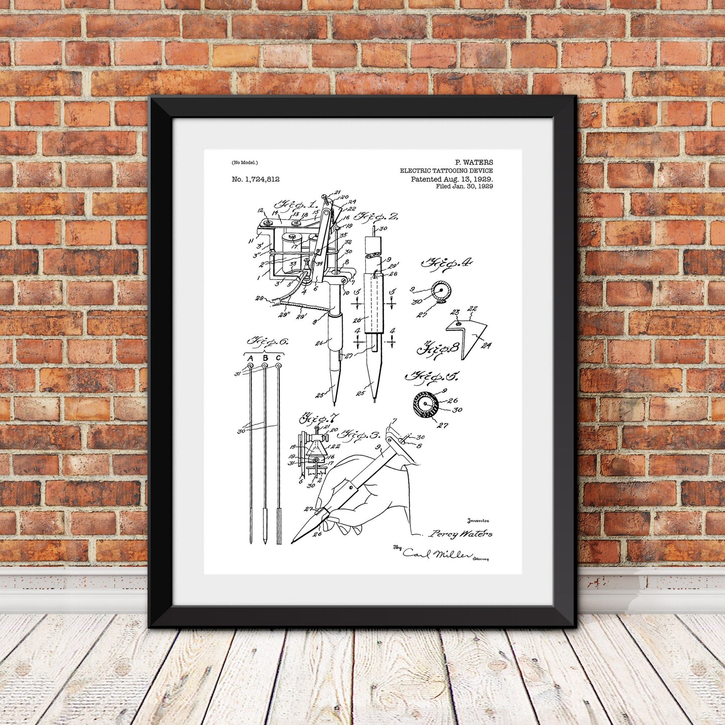 Tattoo Gun Patent Print