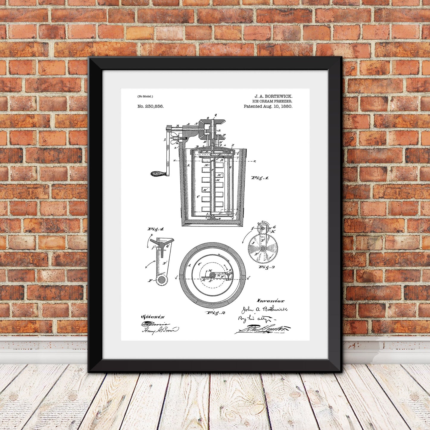 Ice Cream Freezer Patent Print