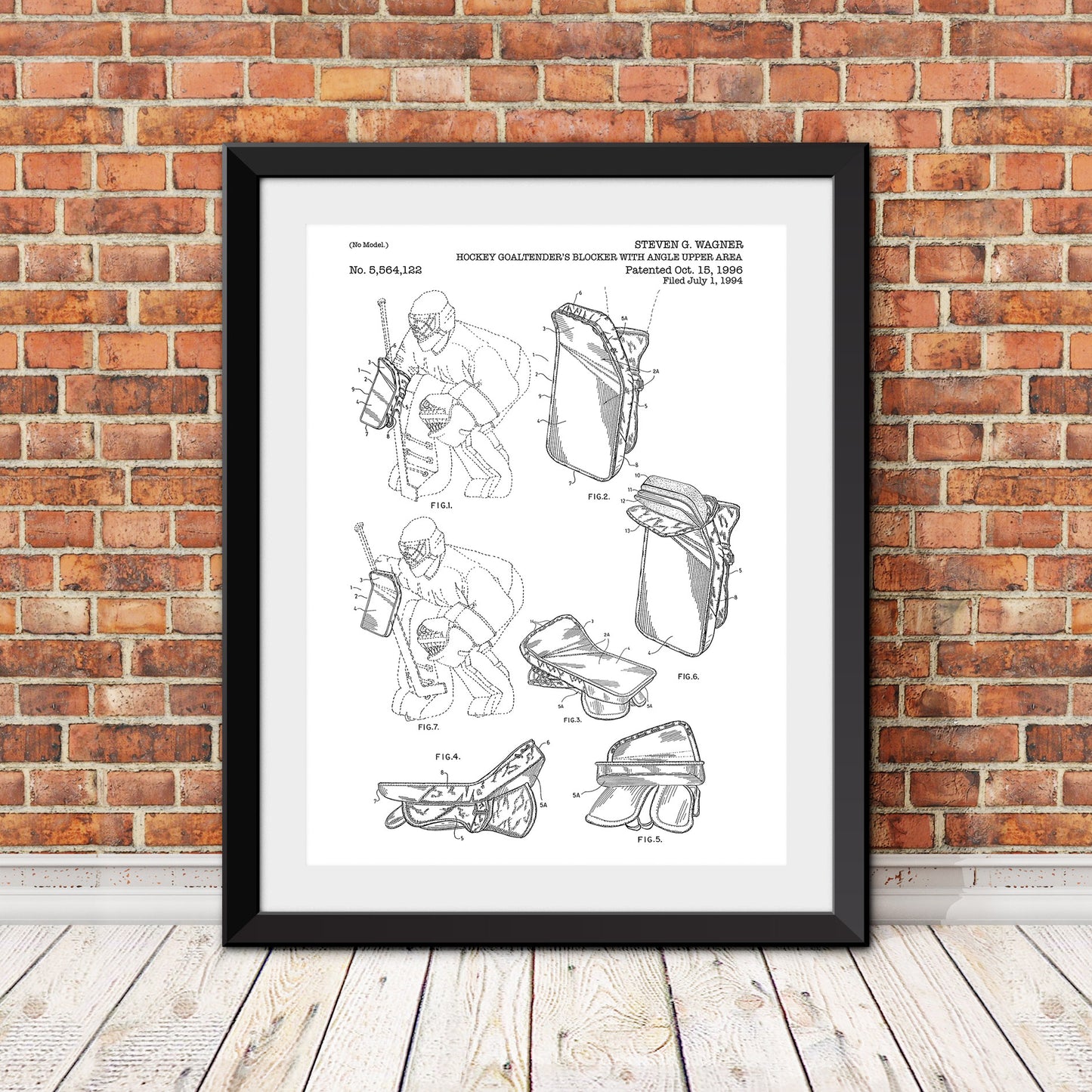 Hockey Goaltender Blocker Patent Patent Print