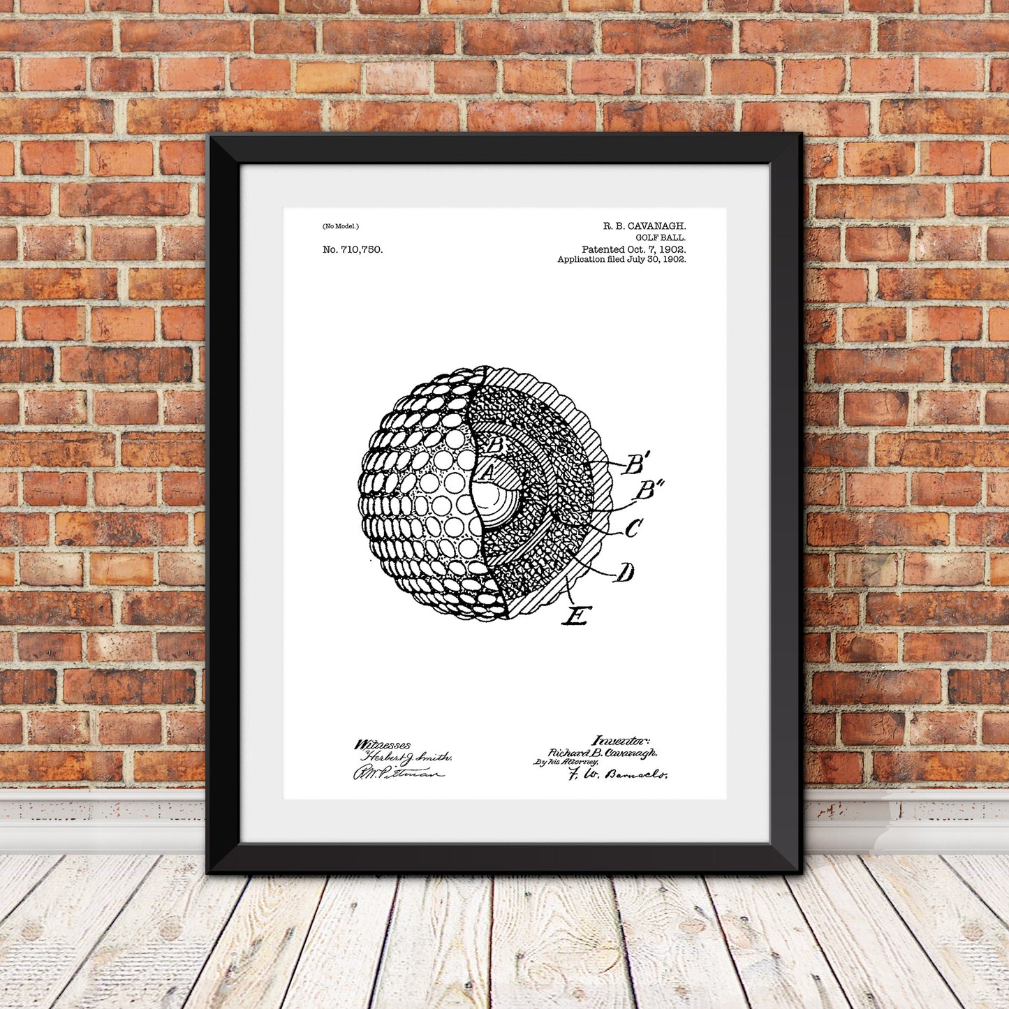 Golf Ball Patent III Patent Print