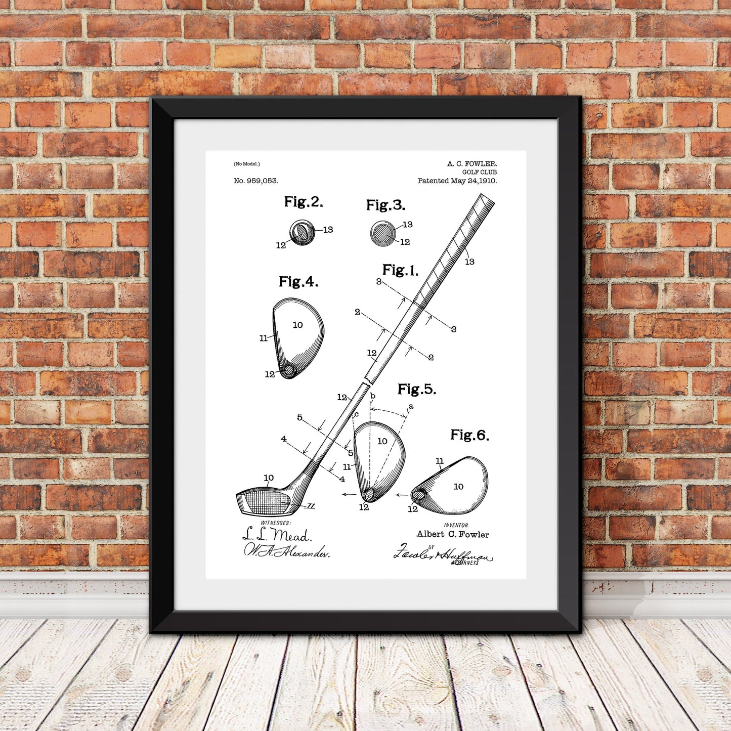 Golf Club Driver Patent II Patent Print