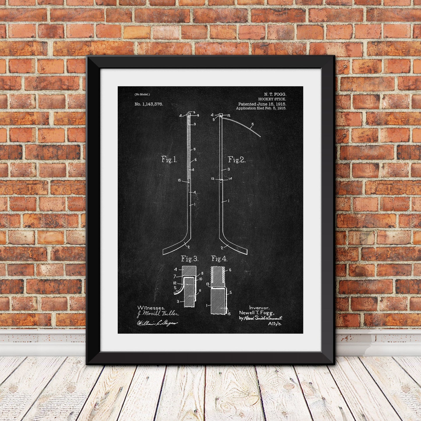 Hockey Stick Patent Print