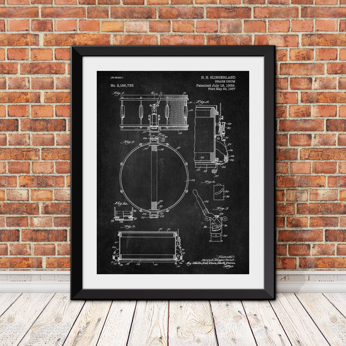 Snare Drum Patent Patent Print