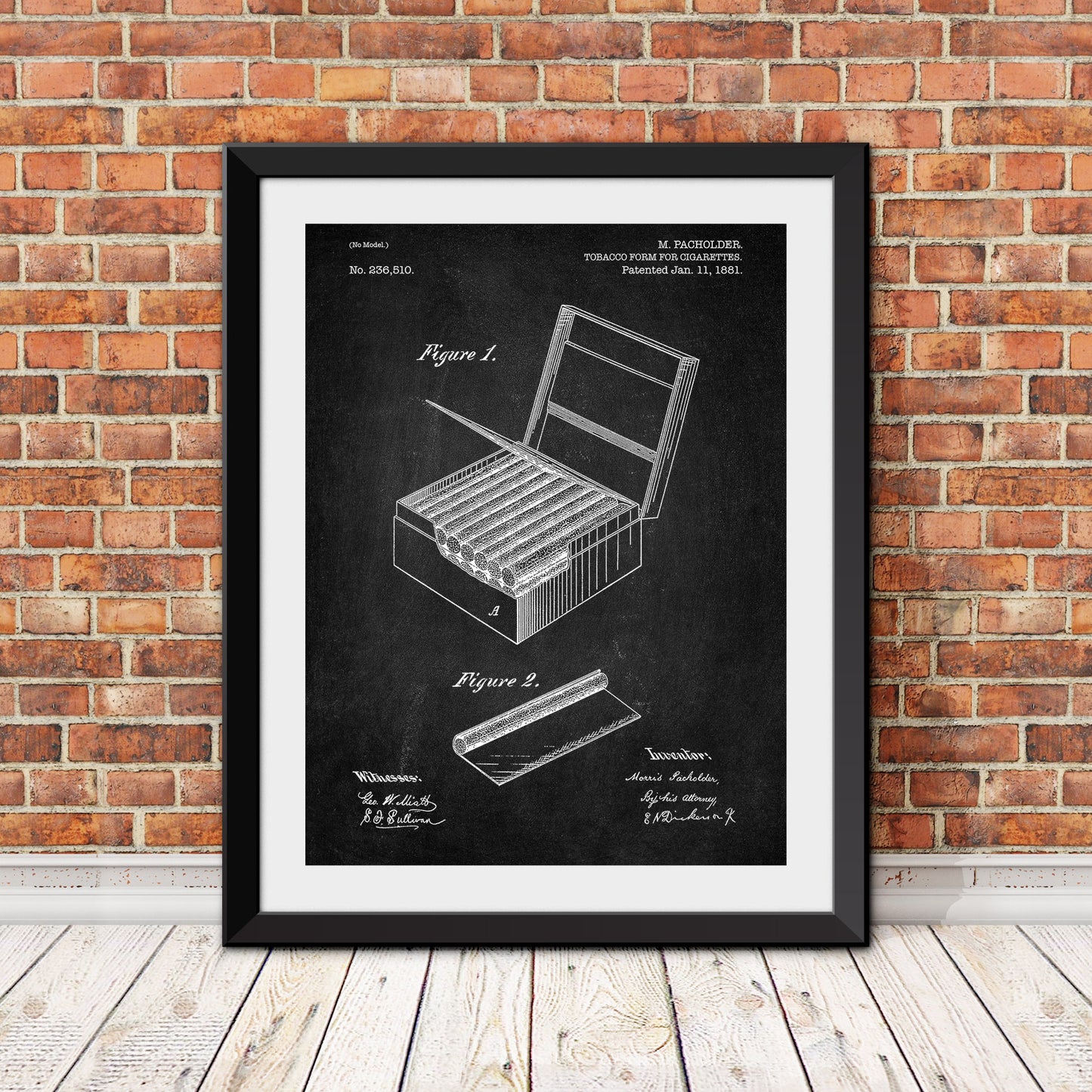 Tobacco Form for Cigarettes Patent Print