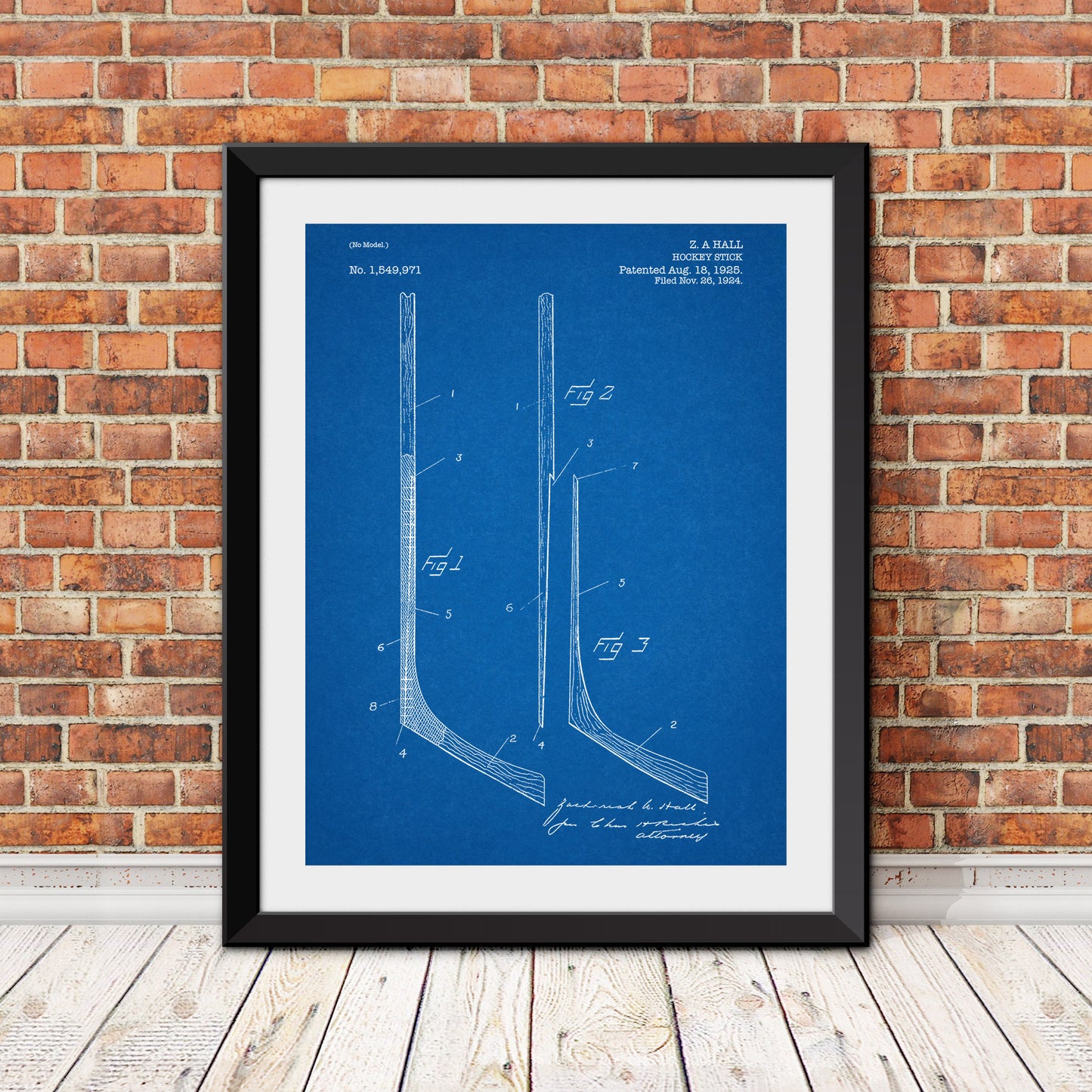 Hockey Stick II Patent Print