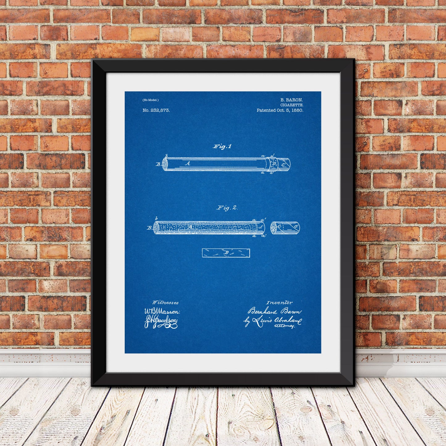 Cigarette Patent II Patent Print