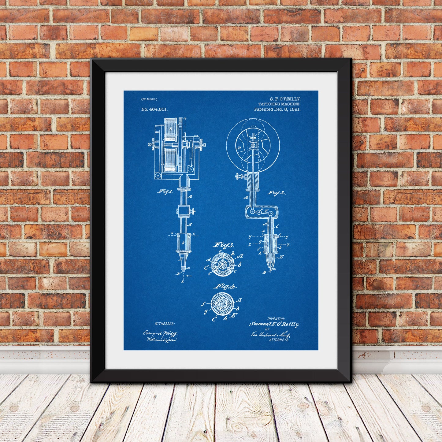 Tattooing Machine Patent Patent Print