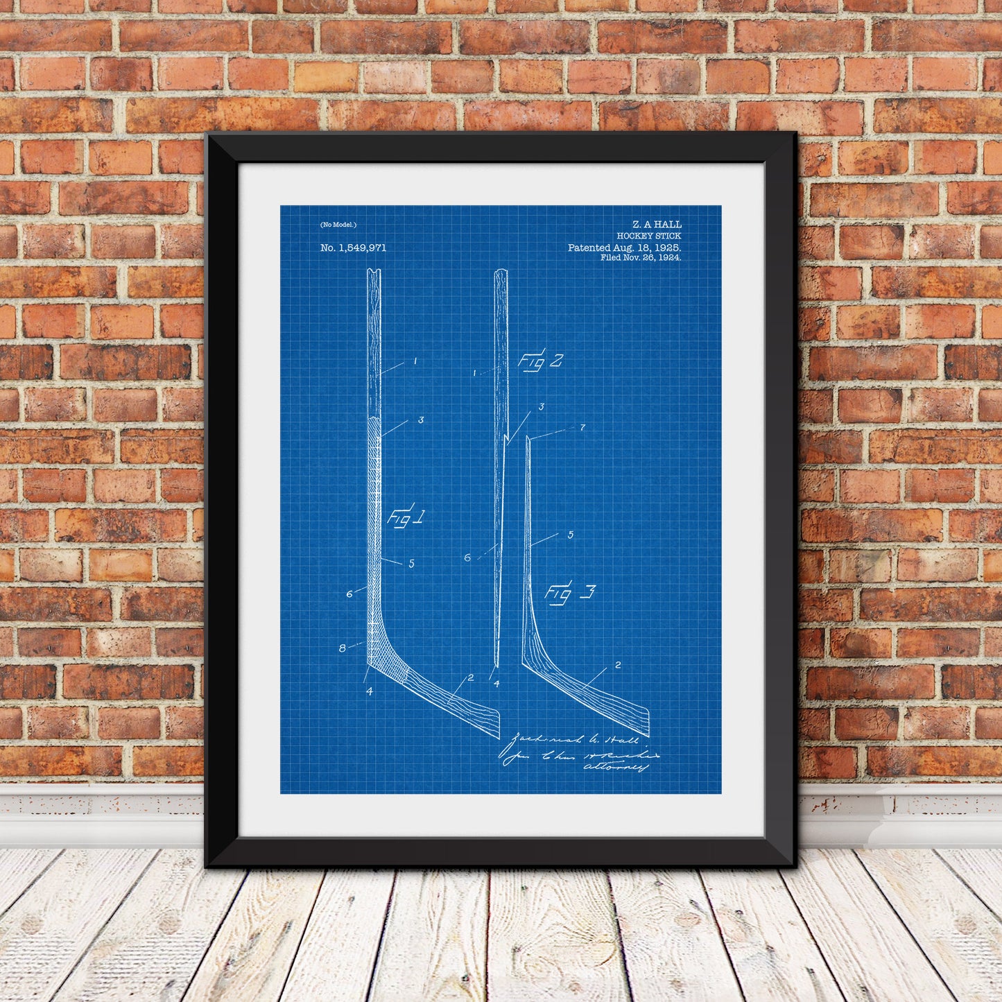 Hockey Stick II Patent Print