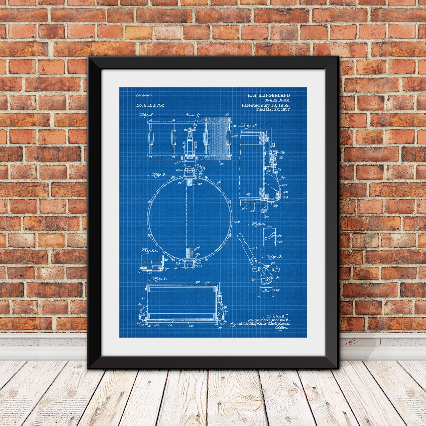 Snare Drum Patent Patent Print