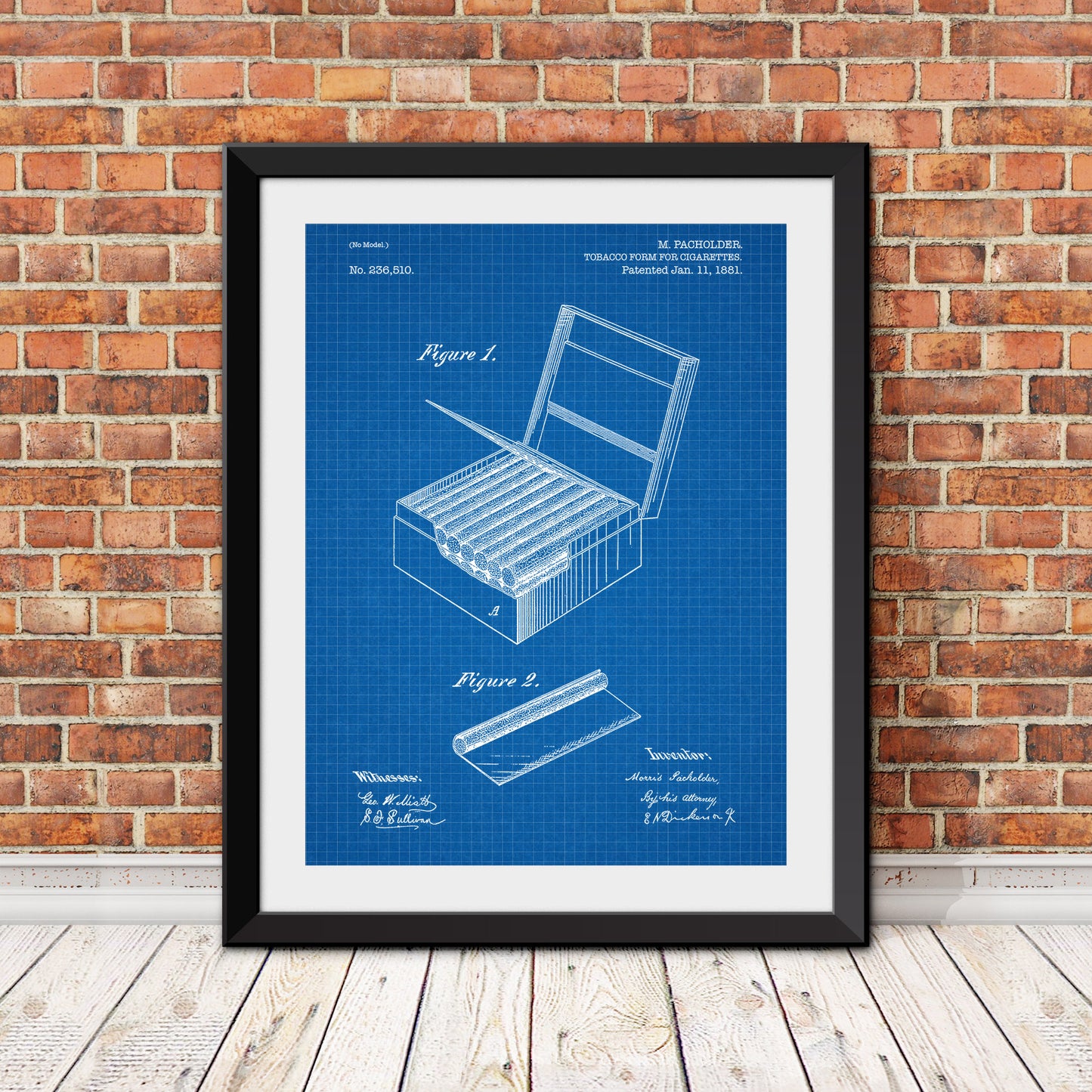 Tobacco Form for Cigarettes Patent Print