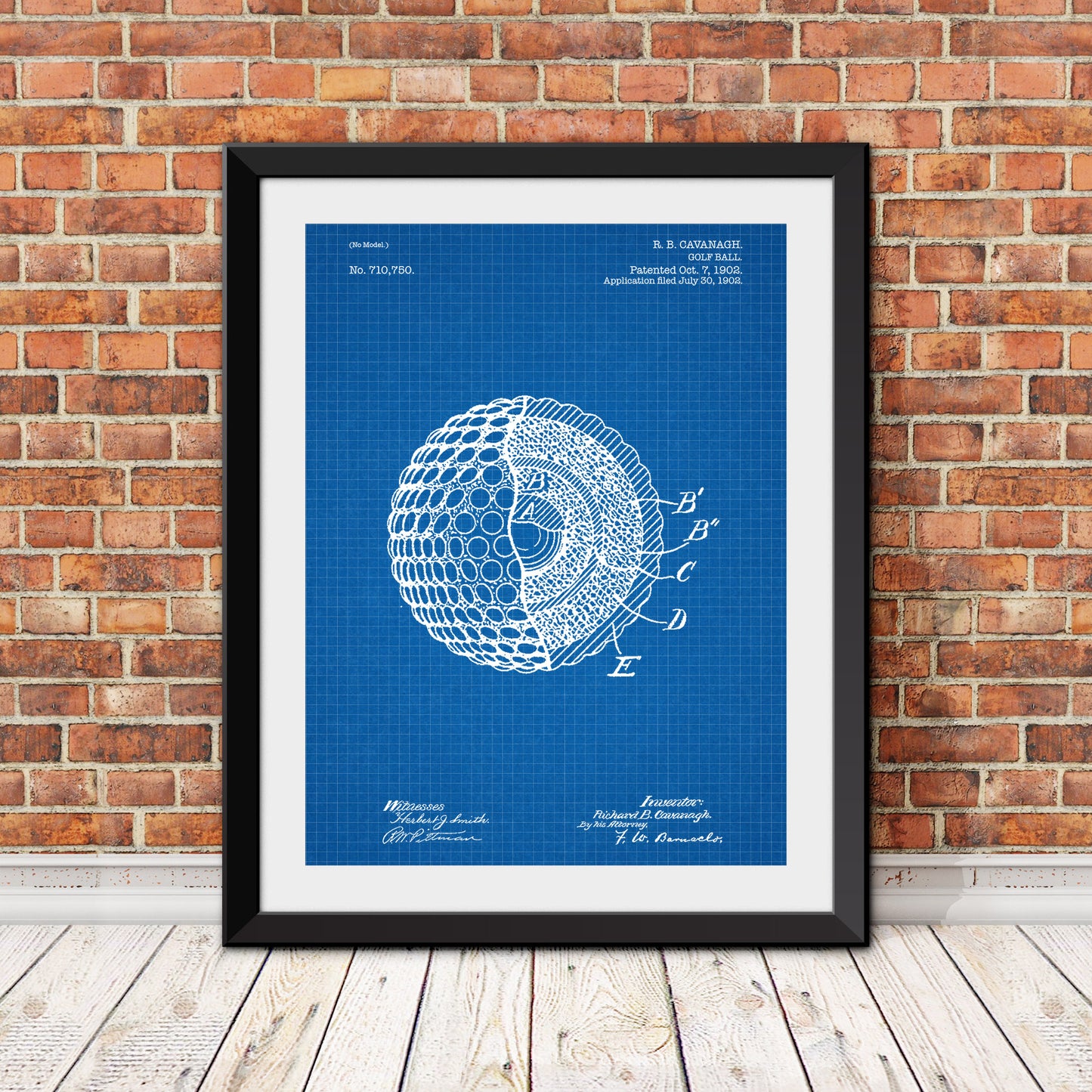 Golf Ball Patent III Patent Print