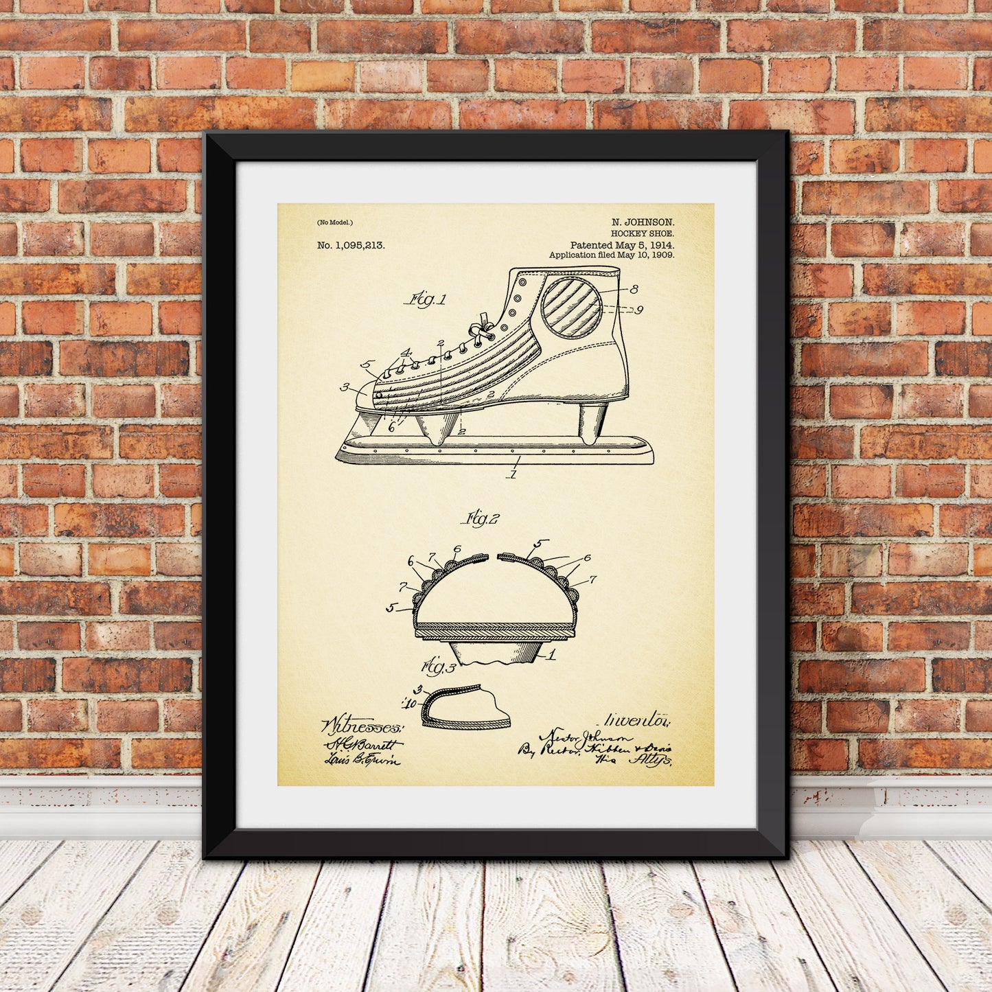 Hockey Skate Patent Print