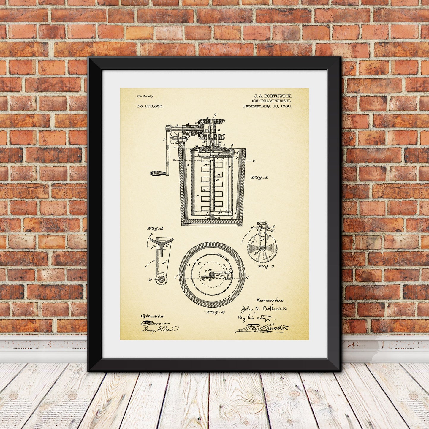 Ice Cream Freezer Patent Print