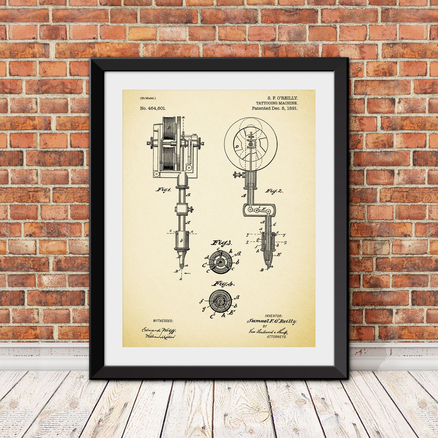 Tattooing Machine Patent Patent Print