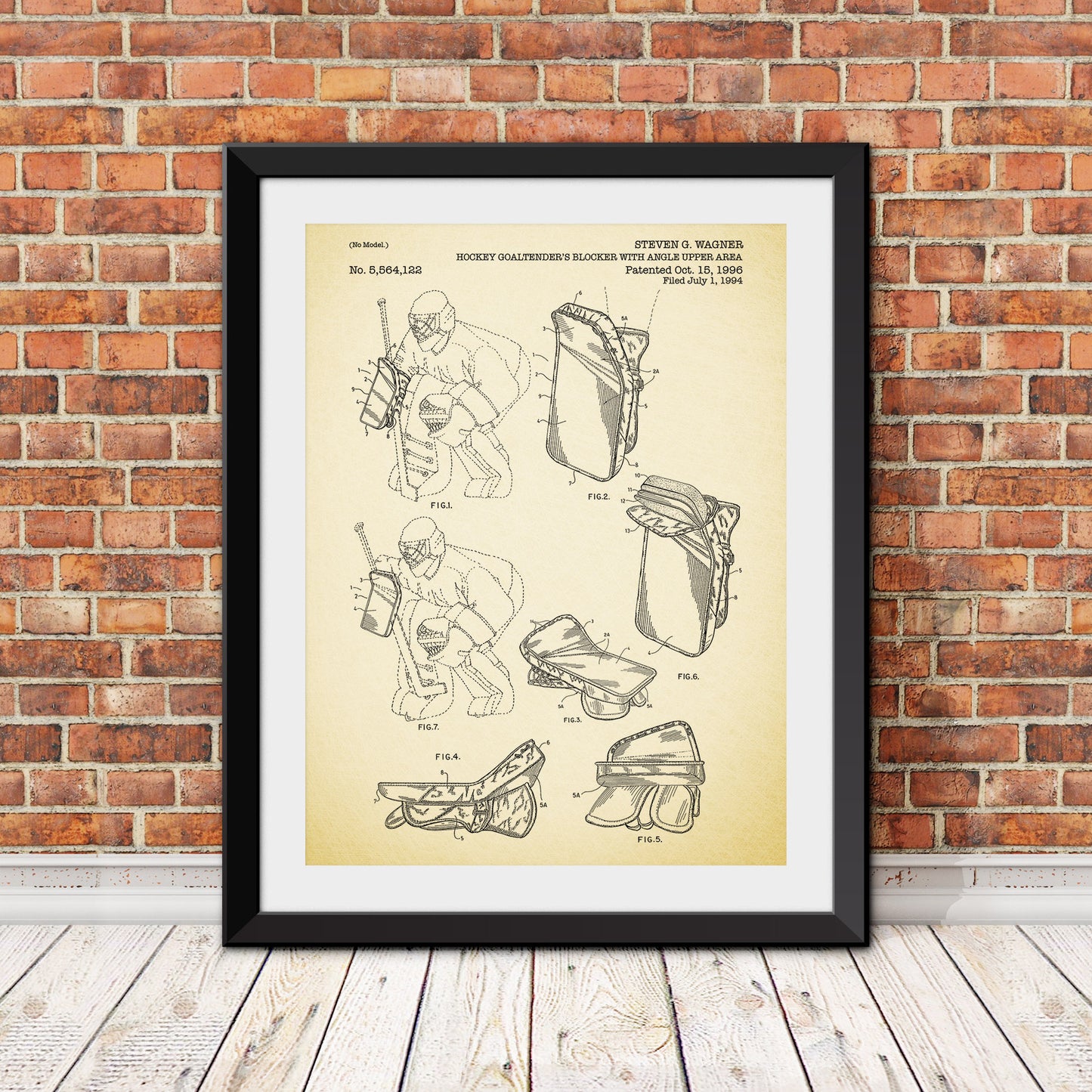 Hockey Goaltender Blocker Patent Patent Print