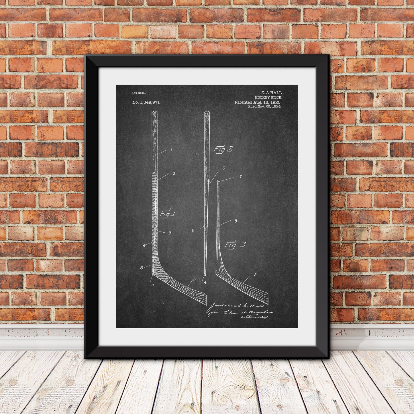 Hockey Stick II Patent Print