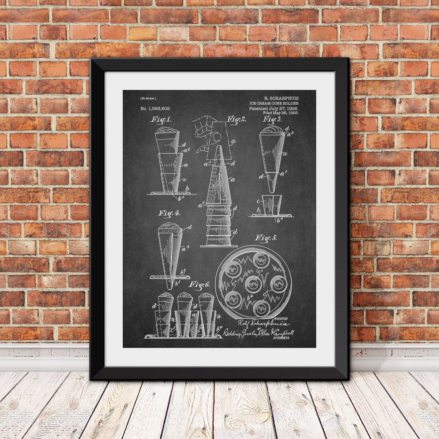 Ice Cream Cone Holder Patent Patent Print